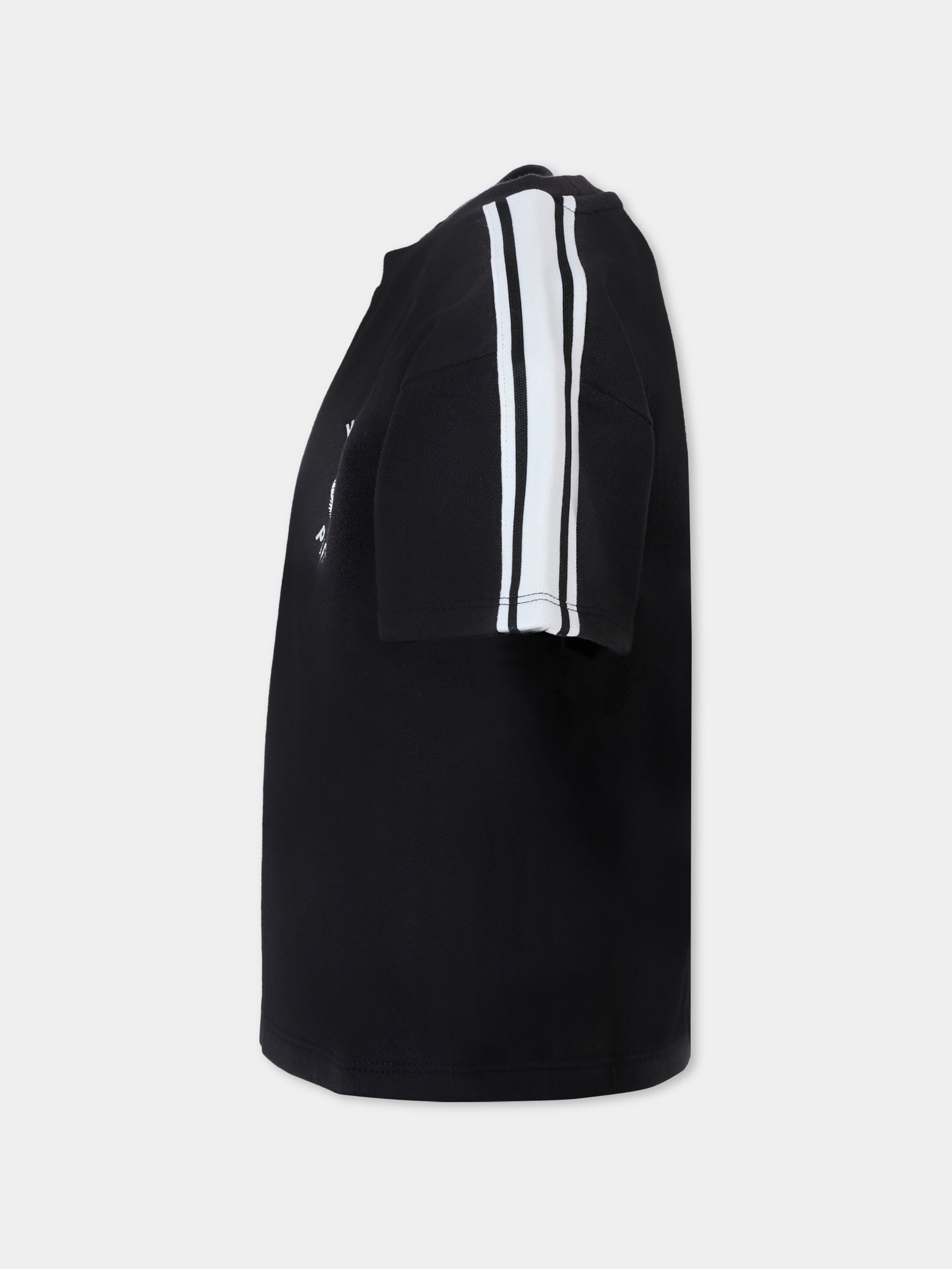 T-shirt nera per bambini con Lucky Tiger,Kenzo Kids,K61486 095