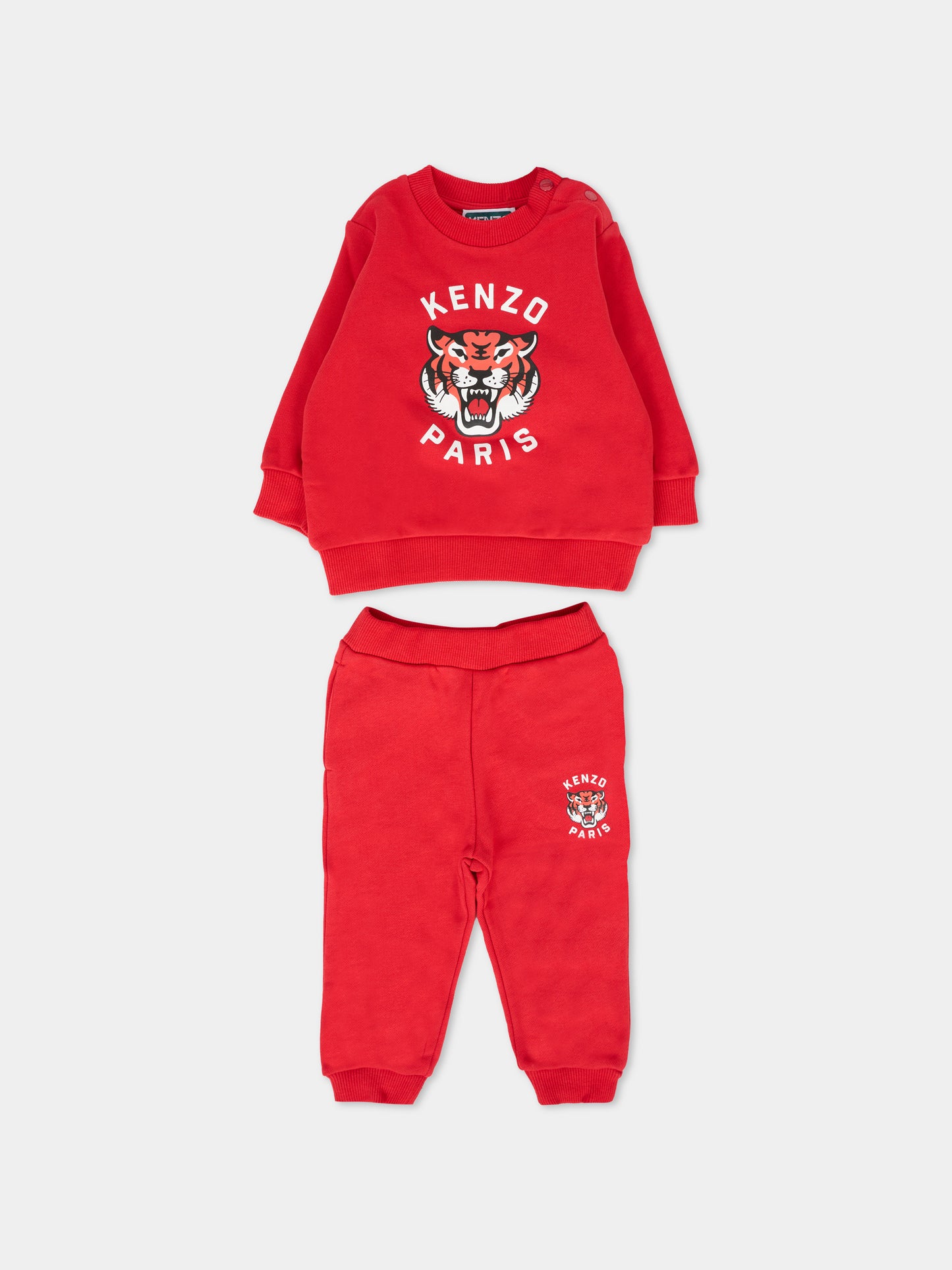Completo rosso per neonato con Lucky Tiger,Kenzo Kids,K61502 968