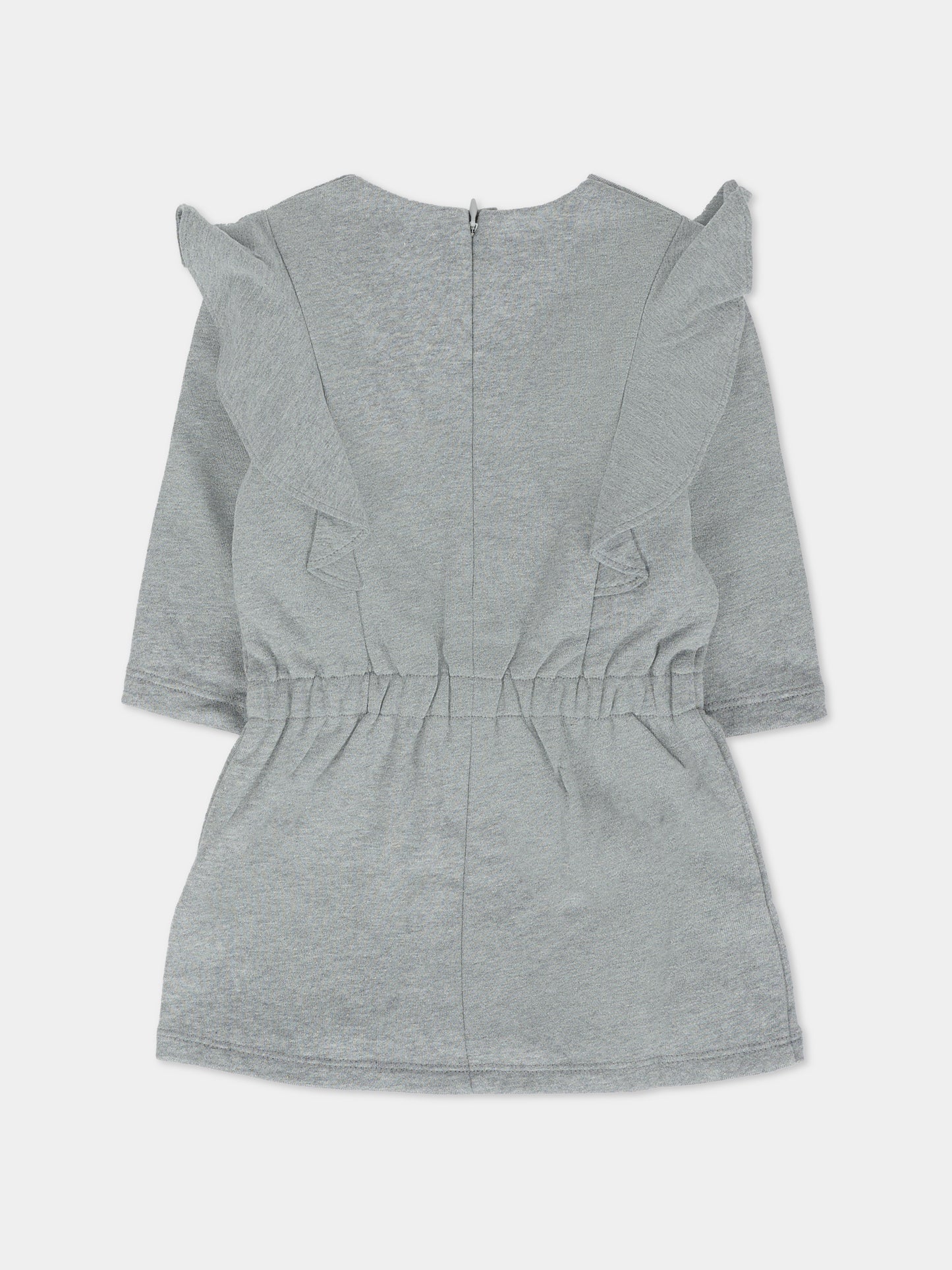 Vestito grigio per neonata con logo,Chloé Kids,C20712 A46