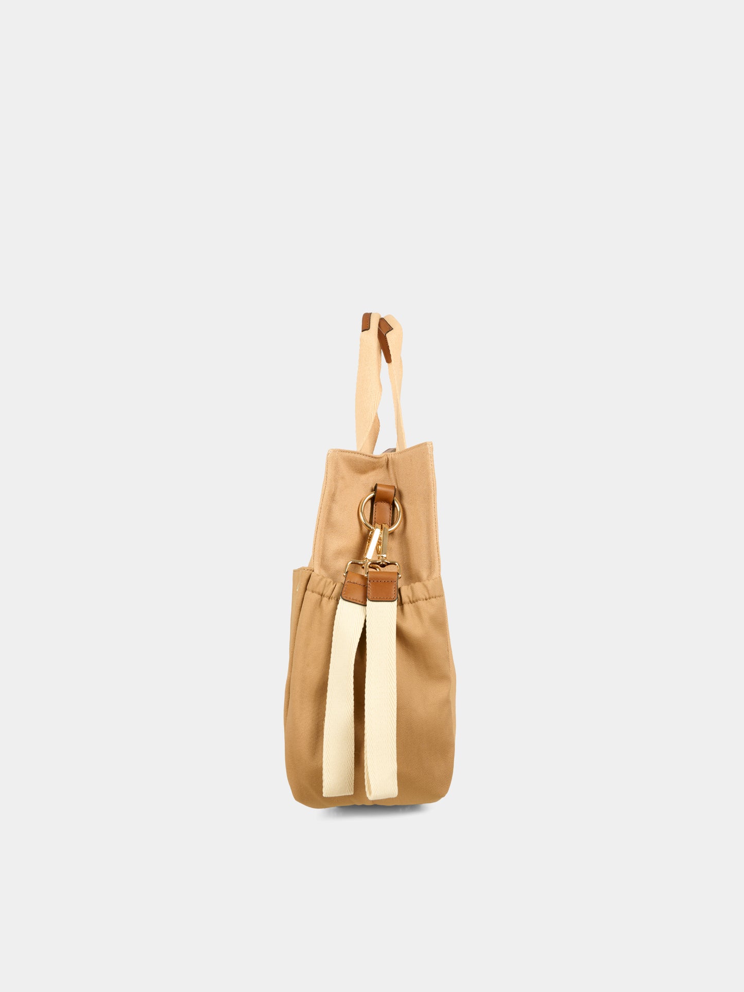 Borsa mamma beige per neonati con logo,Chloé Kids,C20764 244