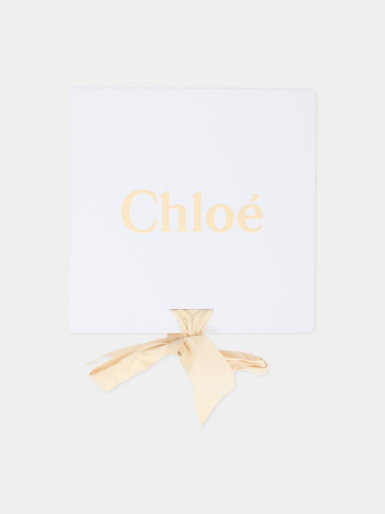 Set accessori avorio per neonata con logo,Chloé Kids,C20768 117