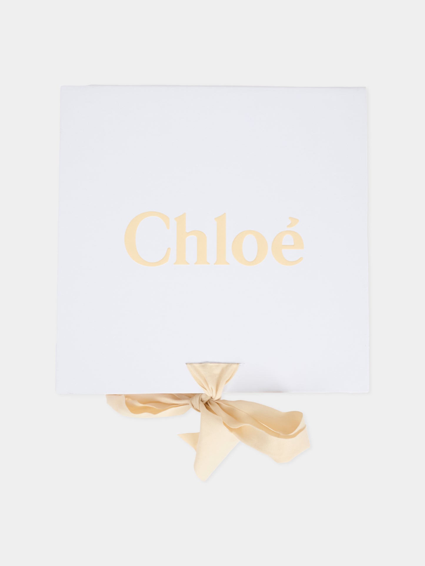 Set tutina bianco per neonata con logo oro,Chloé Kids,C20773 117
