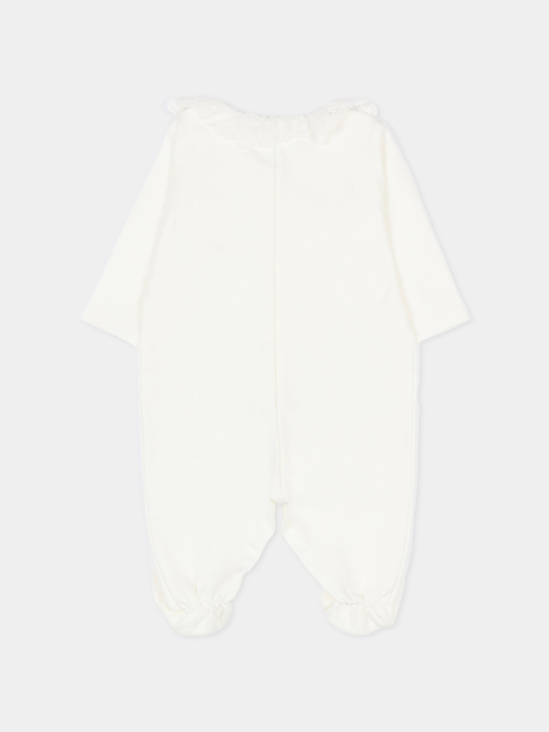Set tutina avorio per neonata con logo,Chloé Kids,C20776 117