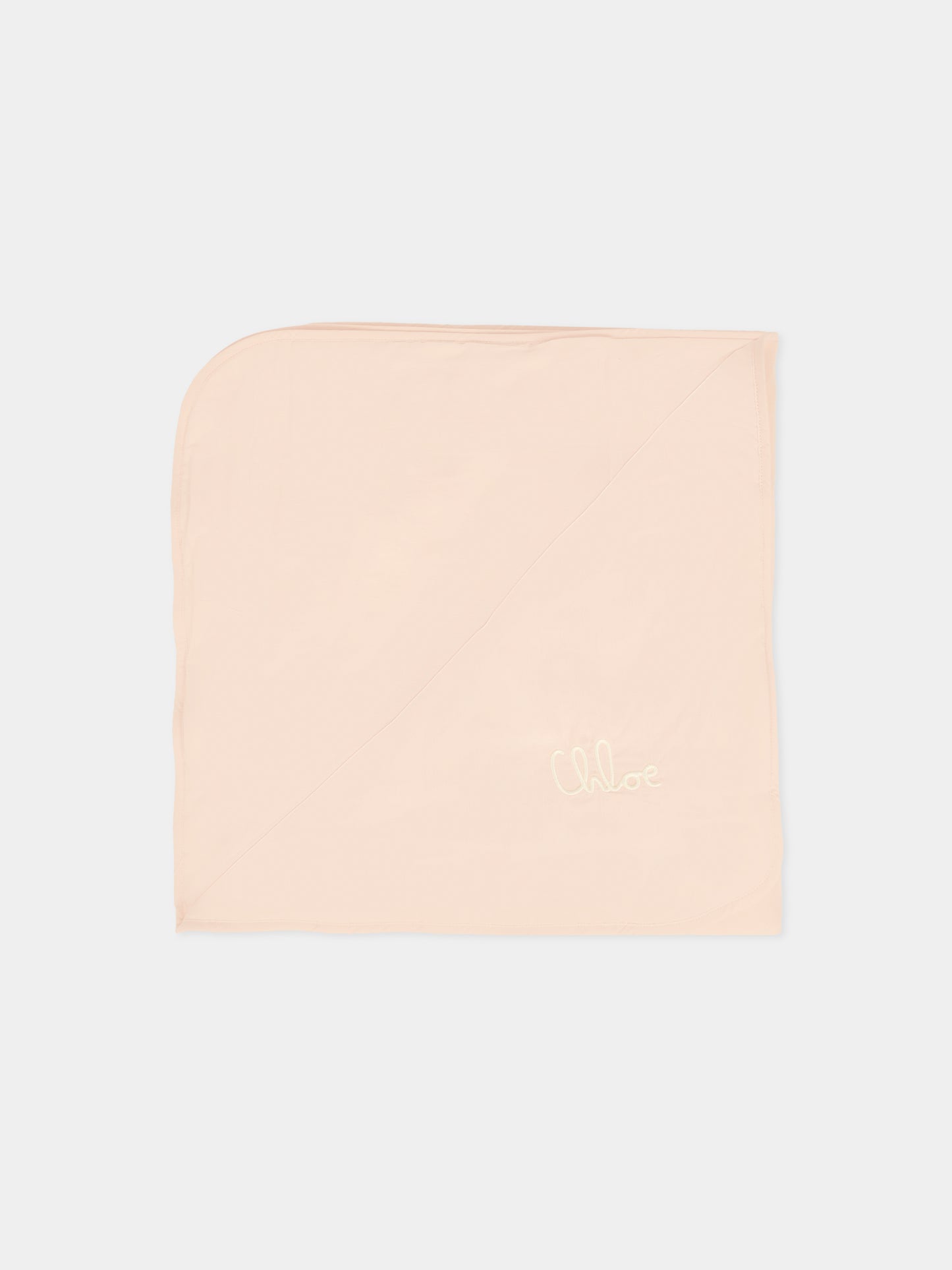 Set tutina rosa per neonata con logo ricamato,Chloé Kids,C20777 45Q