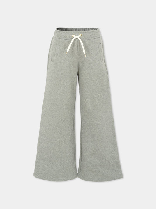 Pantaloni grigi per bambina con logo,Chloé Kids,C20628 A46