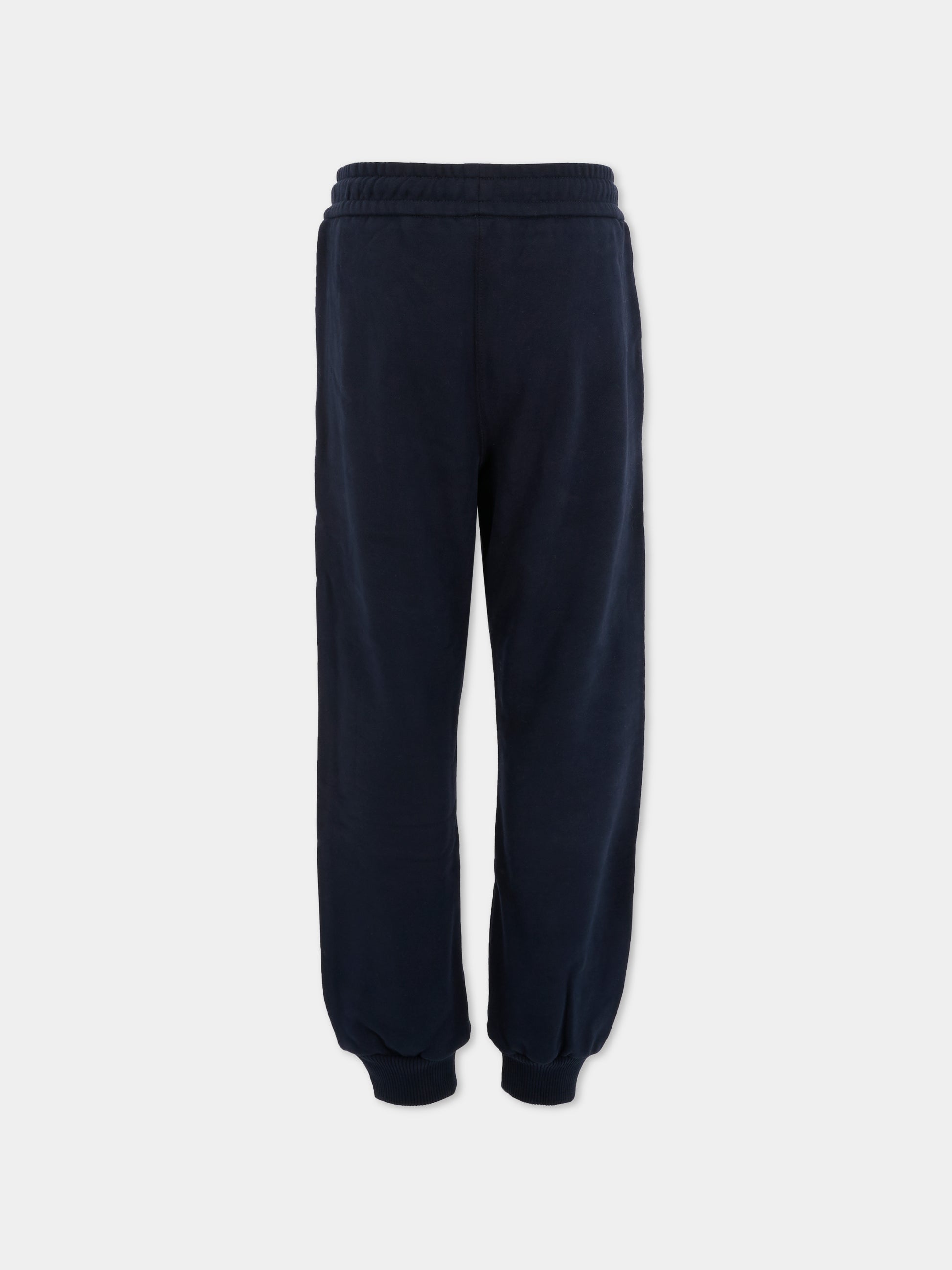 Pantaloni blu per bambina con logo in velluto,Chloé Kids,C20631 859