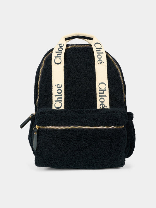 Zaino blu per bambina con logo,Chloé Kids,C20687 859