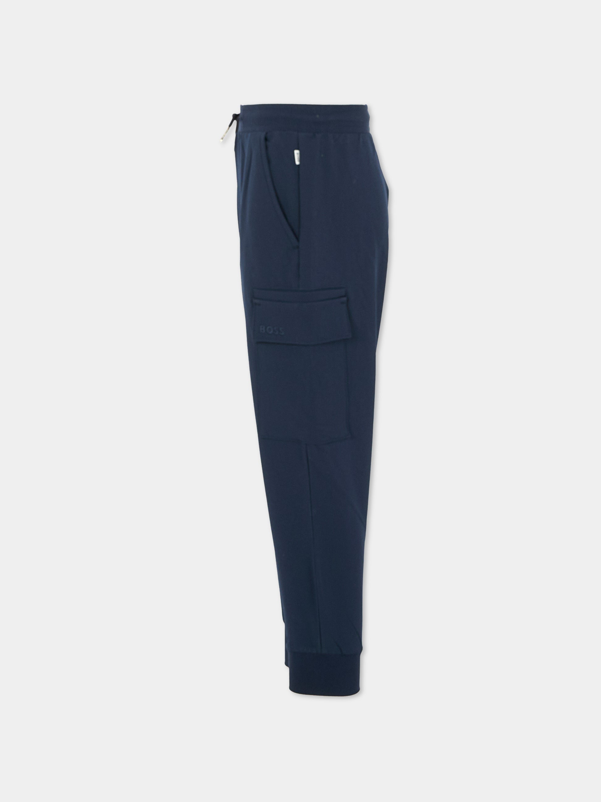 Pantaloni blu per bambino con logo,Boss,J52295 849