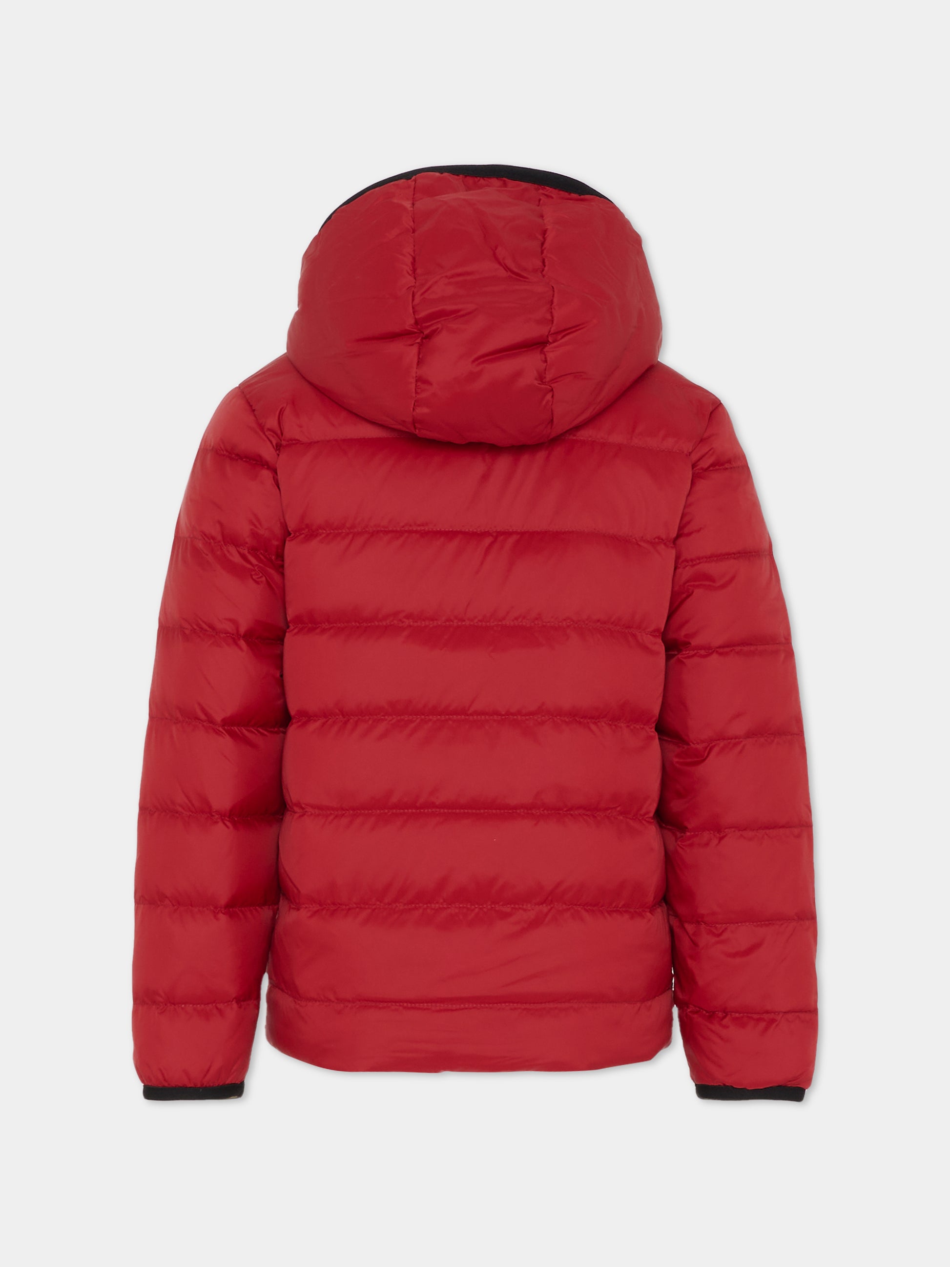 Piumino reversibile rosso per bambino con logo,Boss,J52398 96D