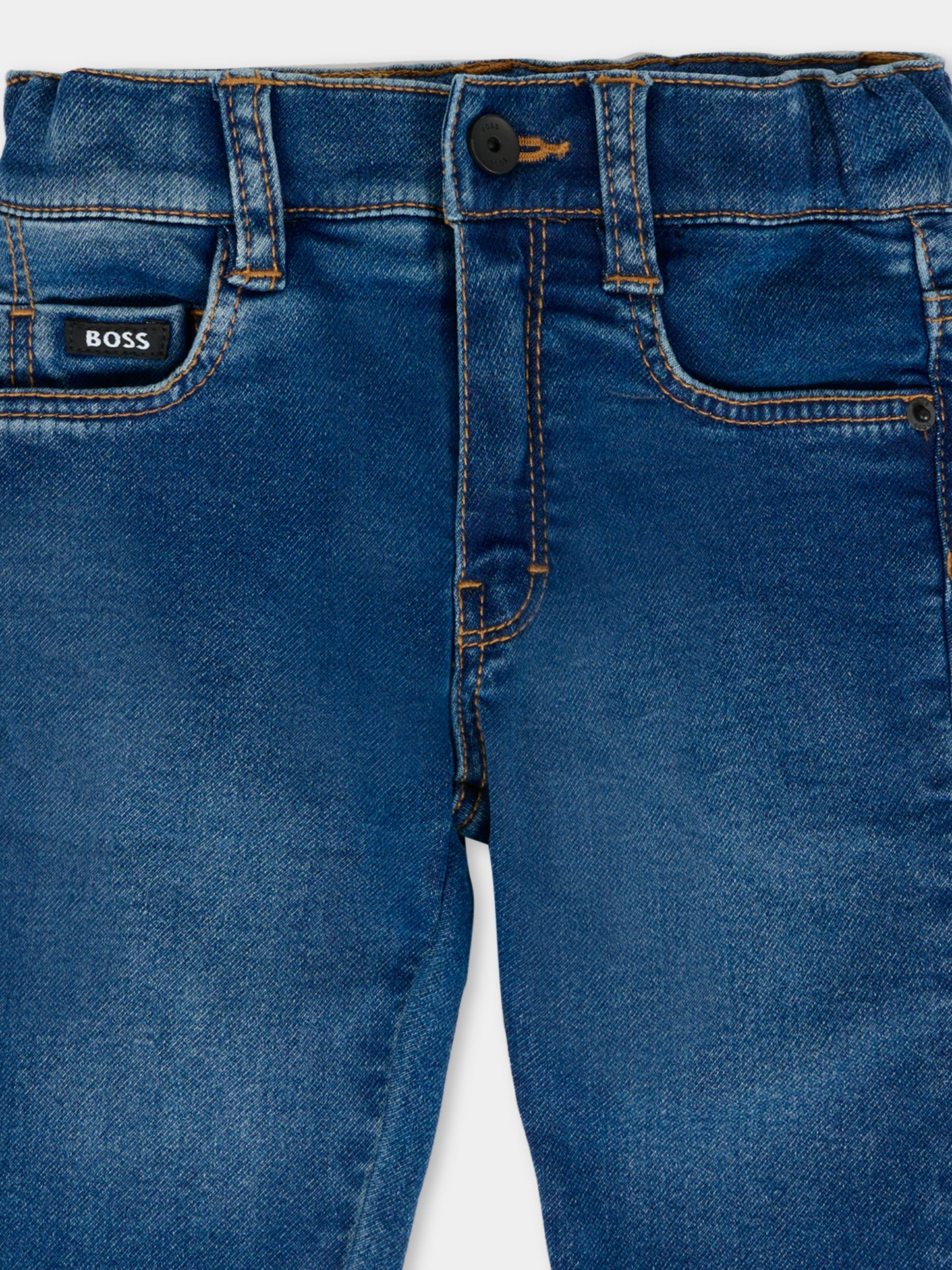 Jeans denim per neonato con logo,Boss,J52439 Z07