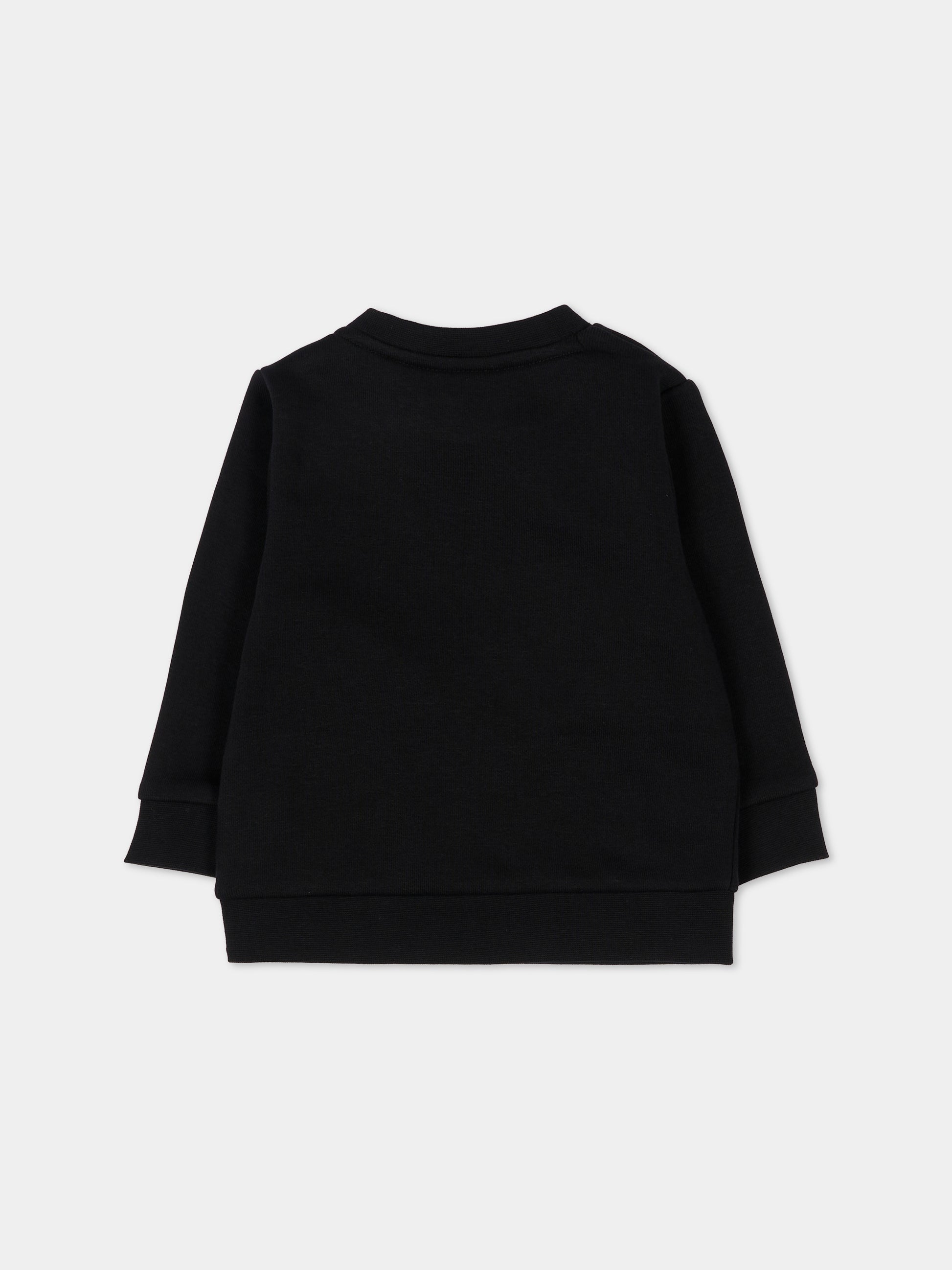 Felpa nera per neonato con logo,Boss,J52458 09B