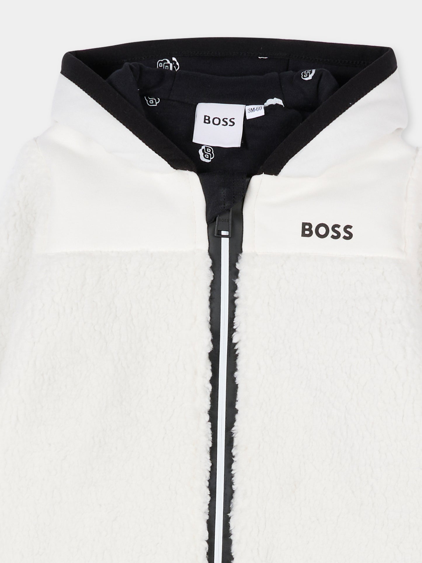 Tutina bianca per neonato con logo,Boss,J52488 117