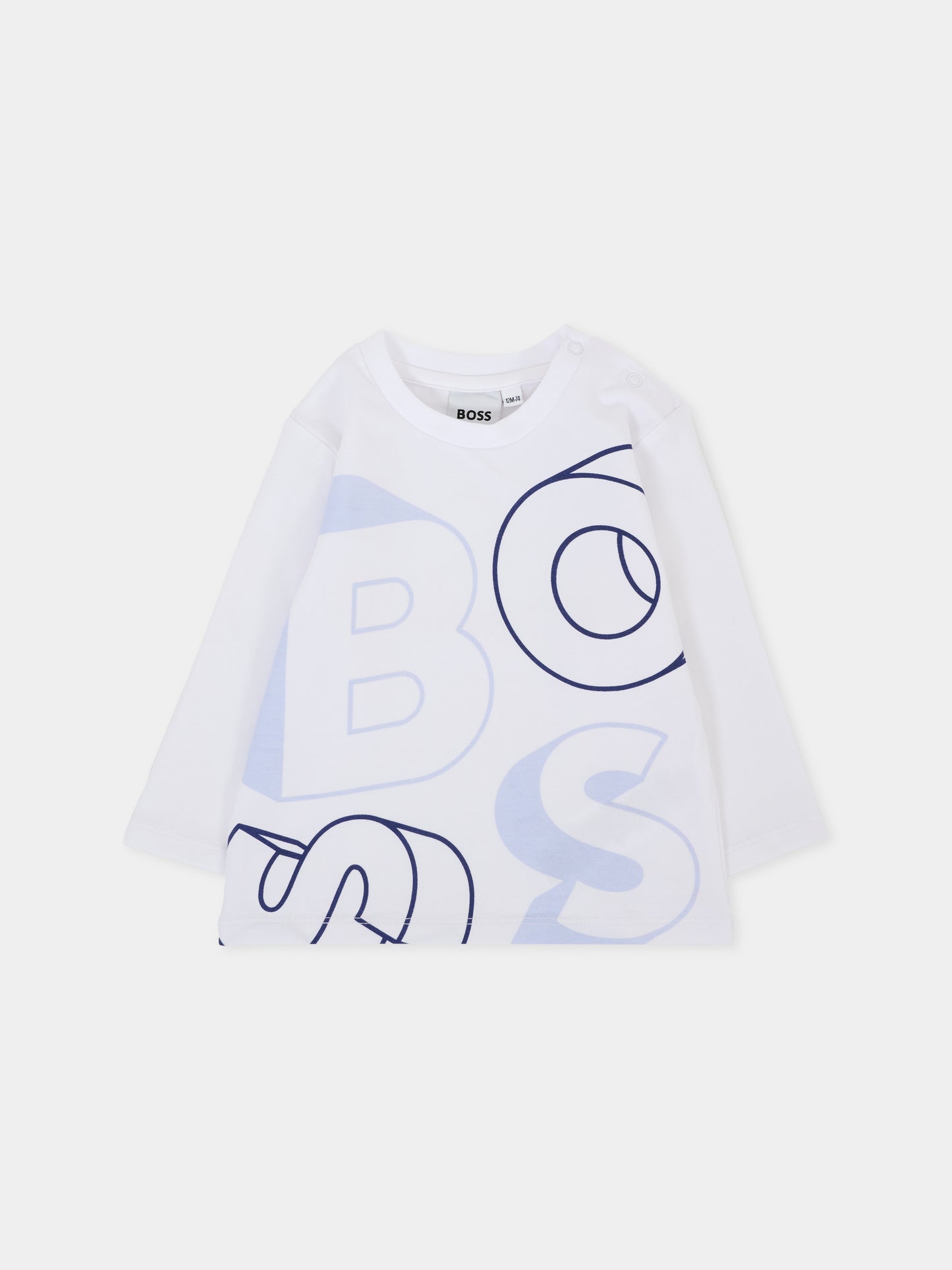 Completo celeste per neonato con logo,Boss,J52527 771