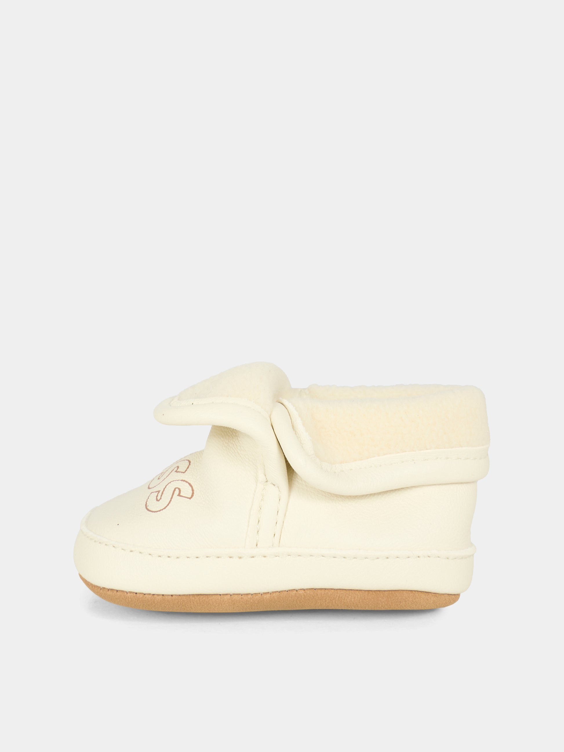 Sneakers avorio per neonato con logo,Boss,J52586 117
