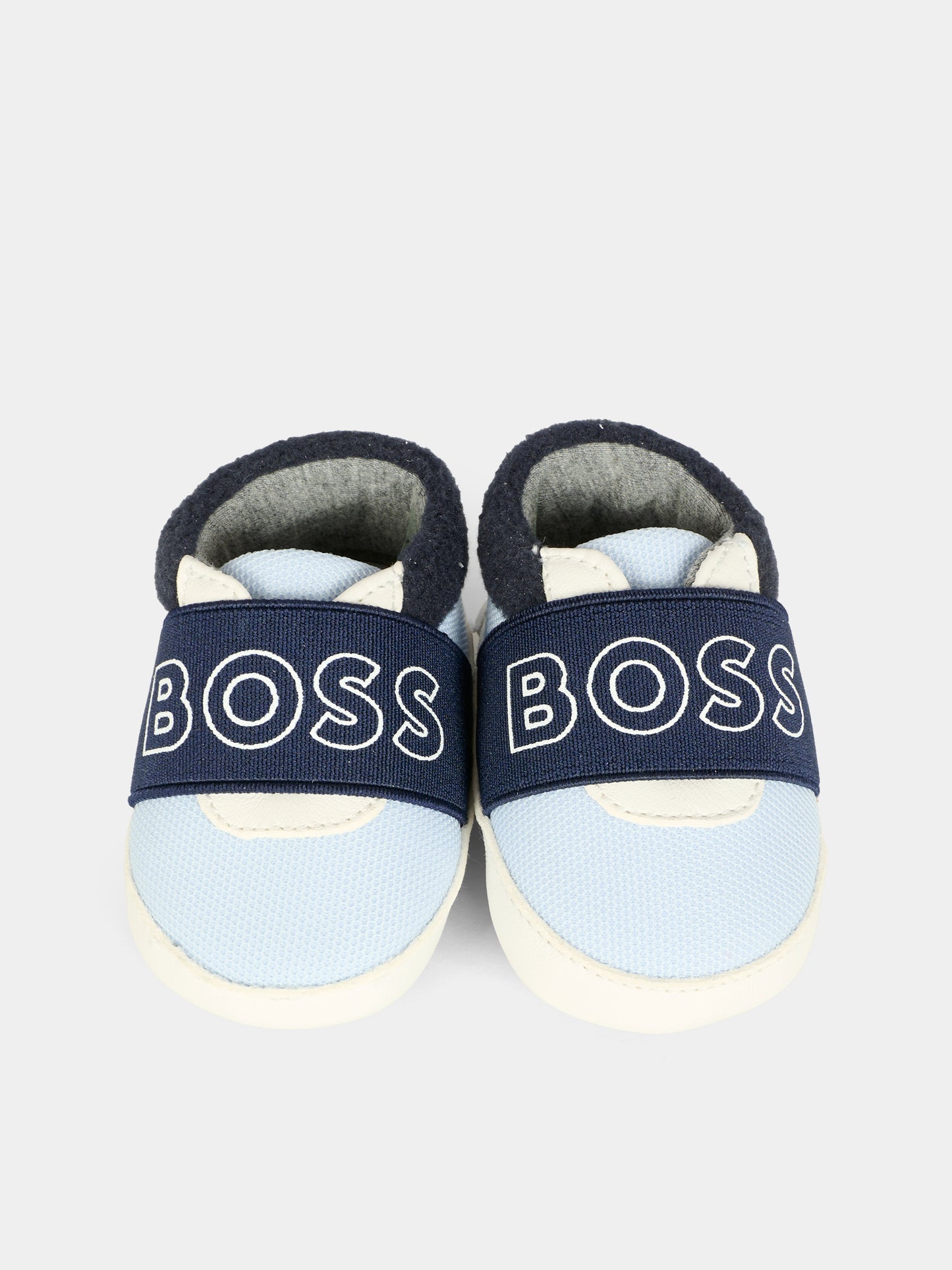 Sneakers blu per neonato con logo,Boss,J52589 849