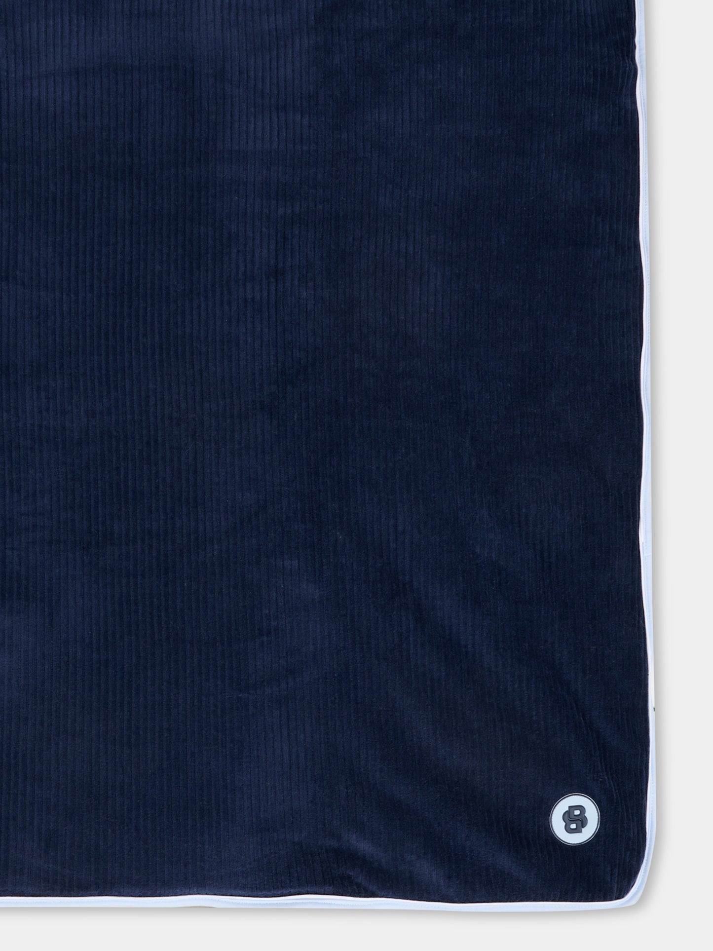 Coperta reversibile blu per neonato con logo,Boss,J52594 849