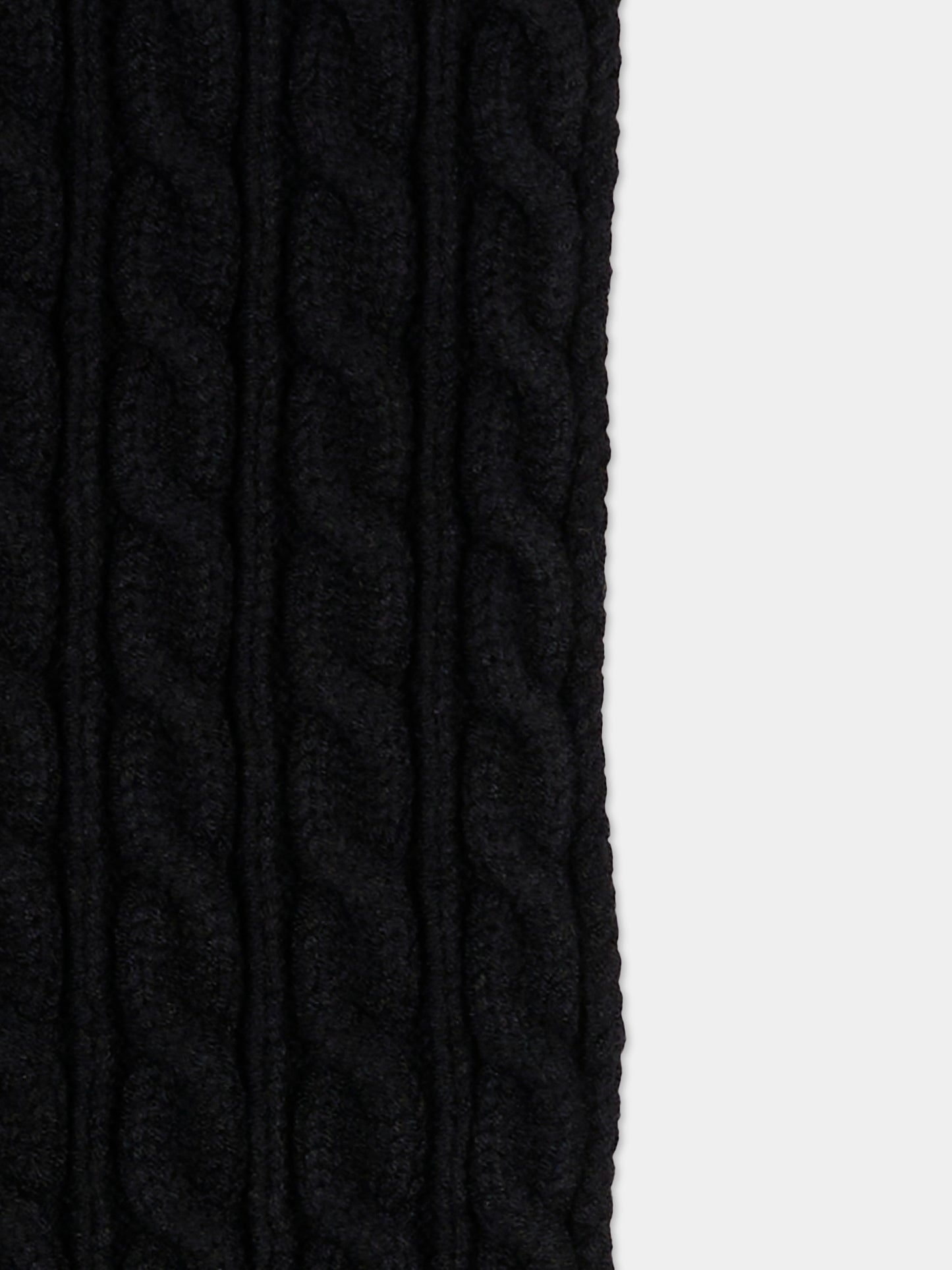 Sciarpa nera per bambino con logo,Boss,J52634 09B