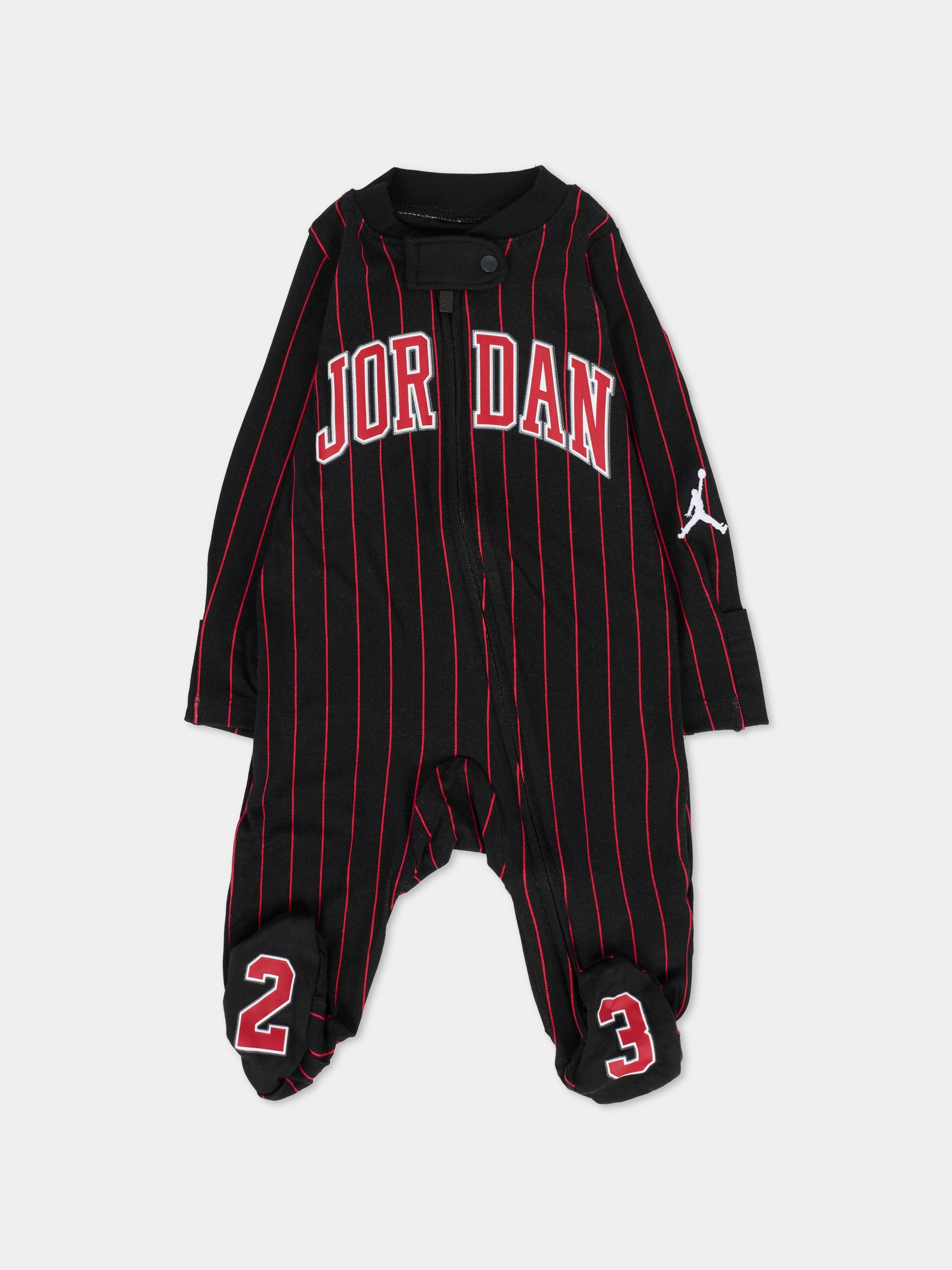 Tutina nera per neonato con logo,Jordan,55F178 023