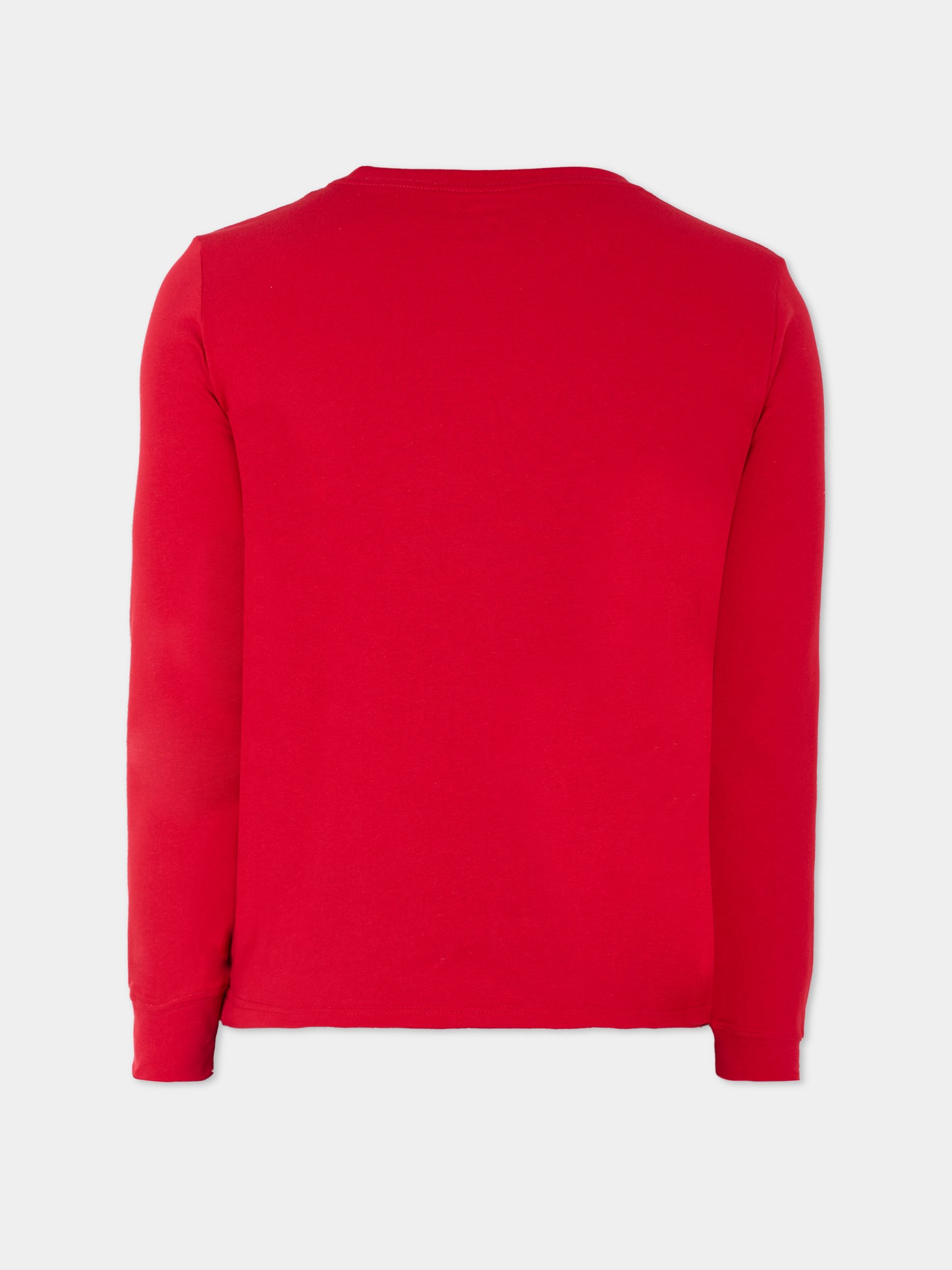 T-shirt rossa per bambino con logo e jumpman,Jordan,95D668 R78