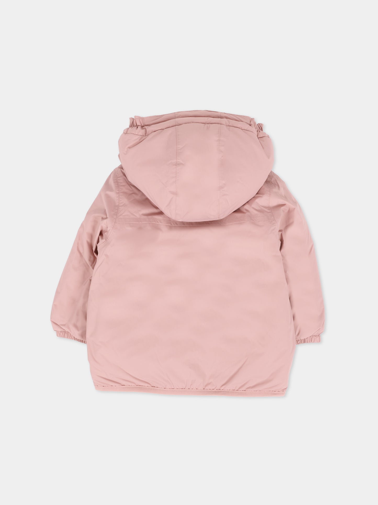 Giubbotto rosa Claudine Orsetto per neonata con logo,K-way,K7142RW WDV