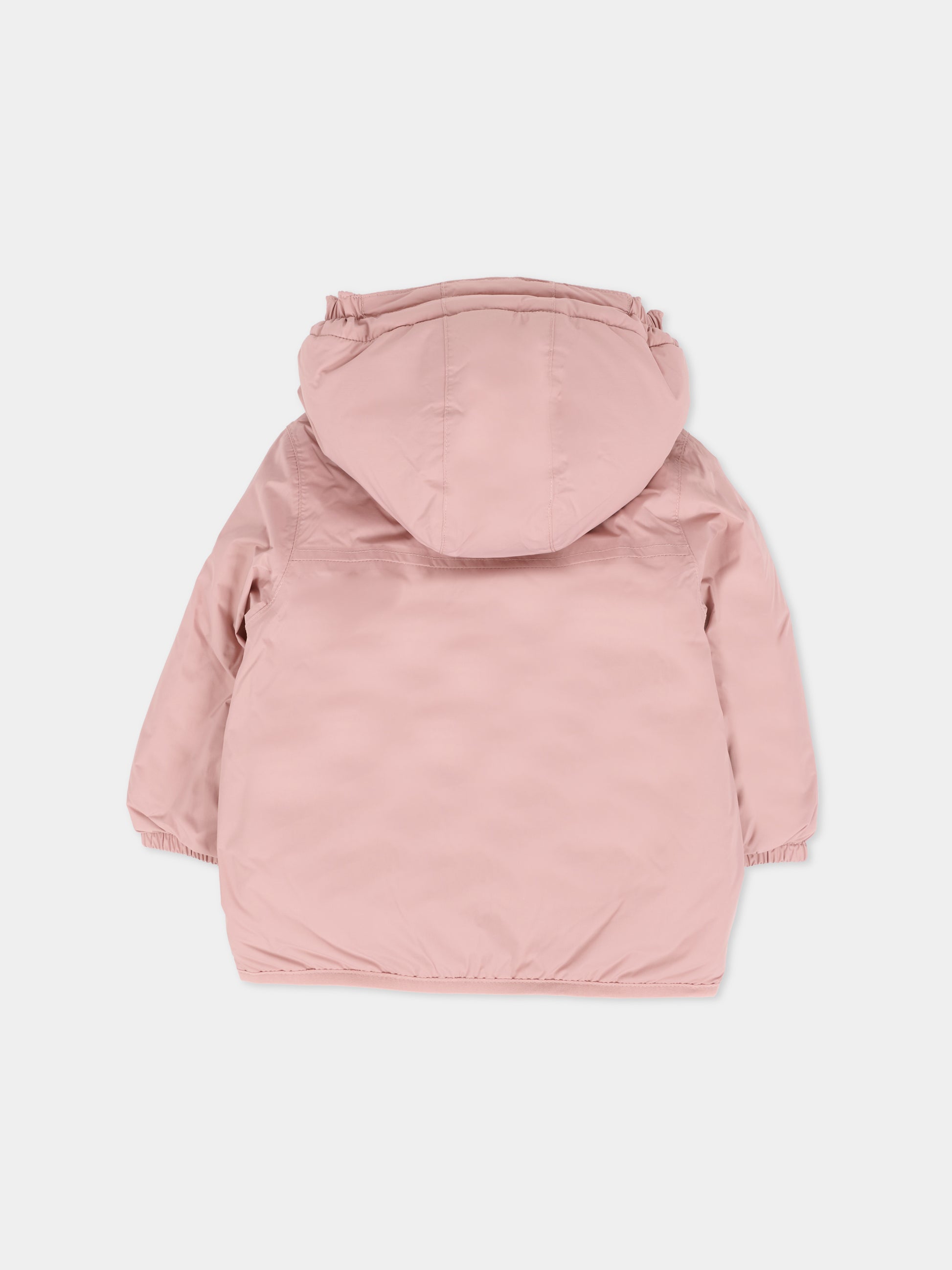 Giubbotto rosa Claudine Orsetto per neonata con logo,K-way,K7142RW WDV