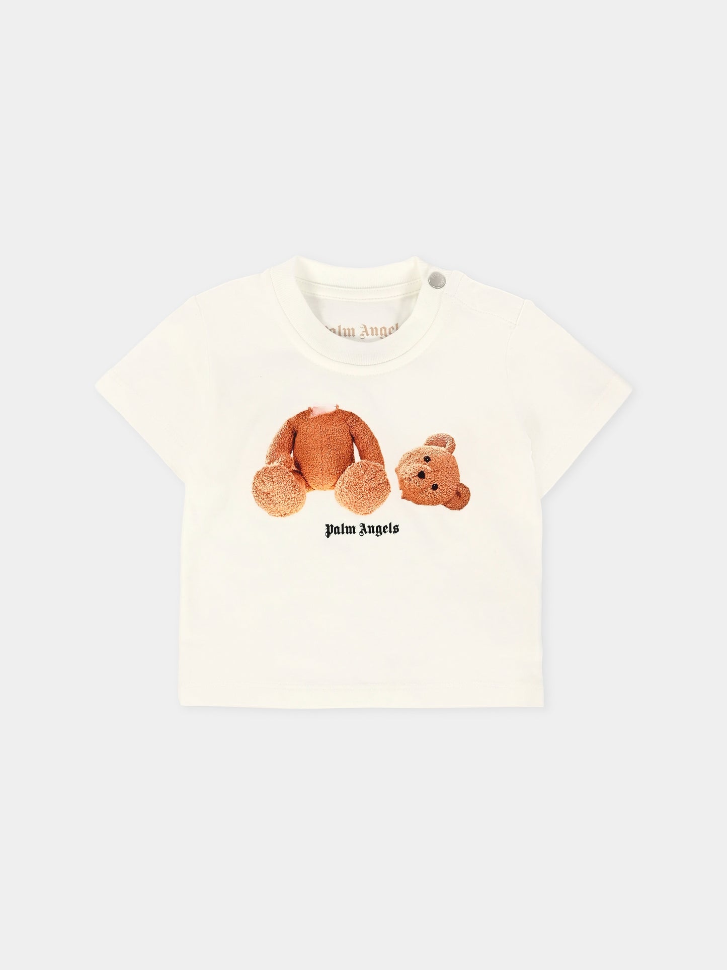 Set t-shirt multicolor per neonato con orso,Palm Angels,PB2X01AF25JER0014260