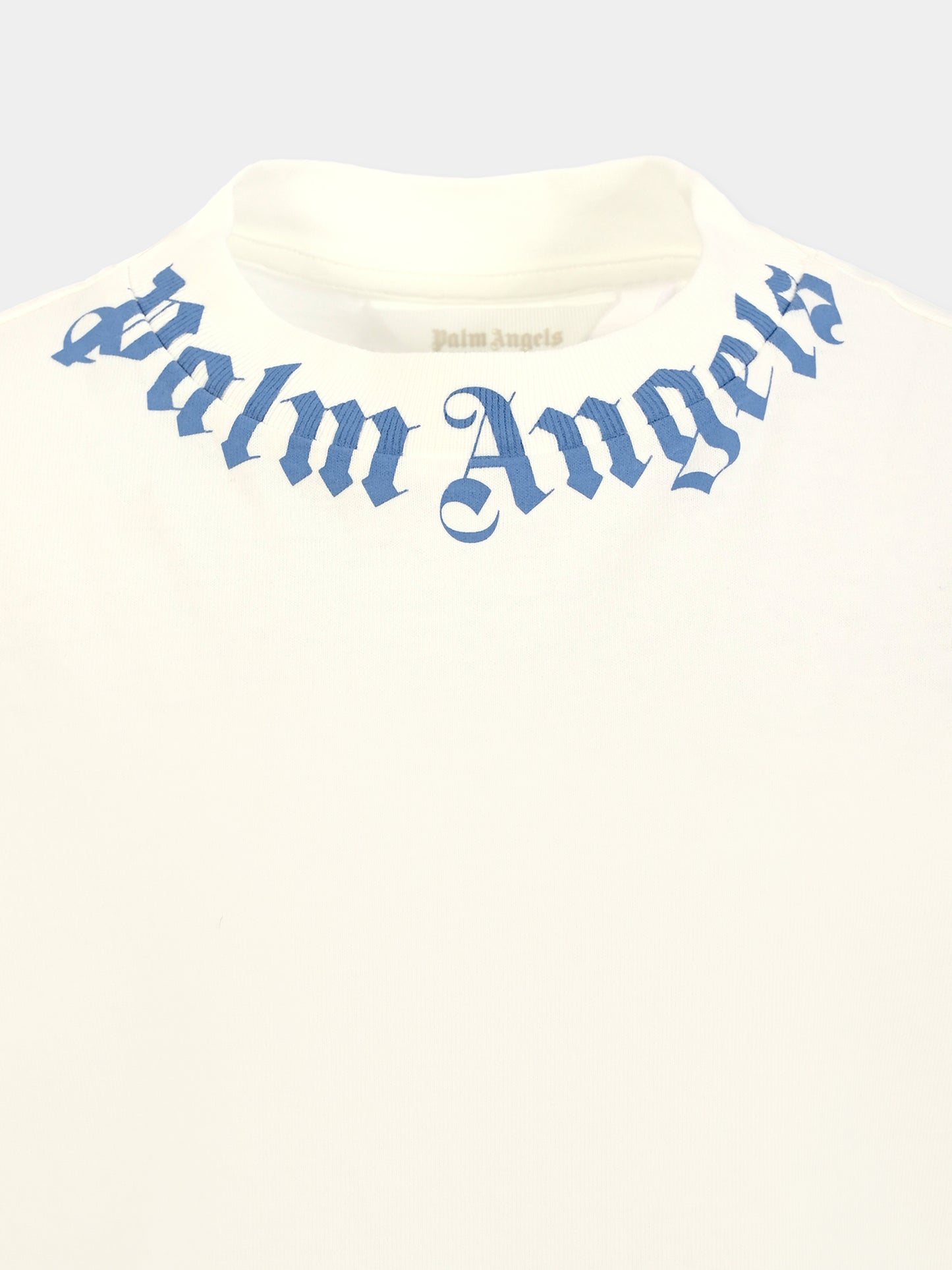 T-shirt avorio per bambino con logo,Palm Angels,PBAA003F25JER0020340