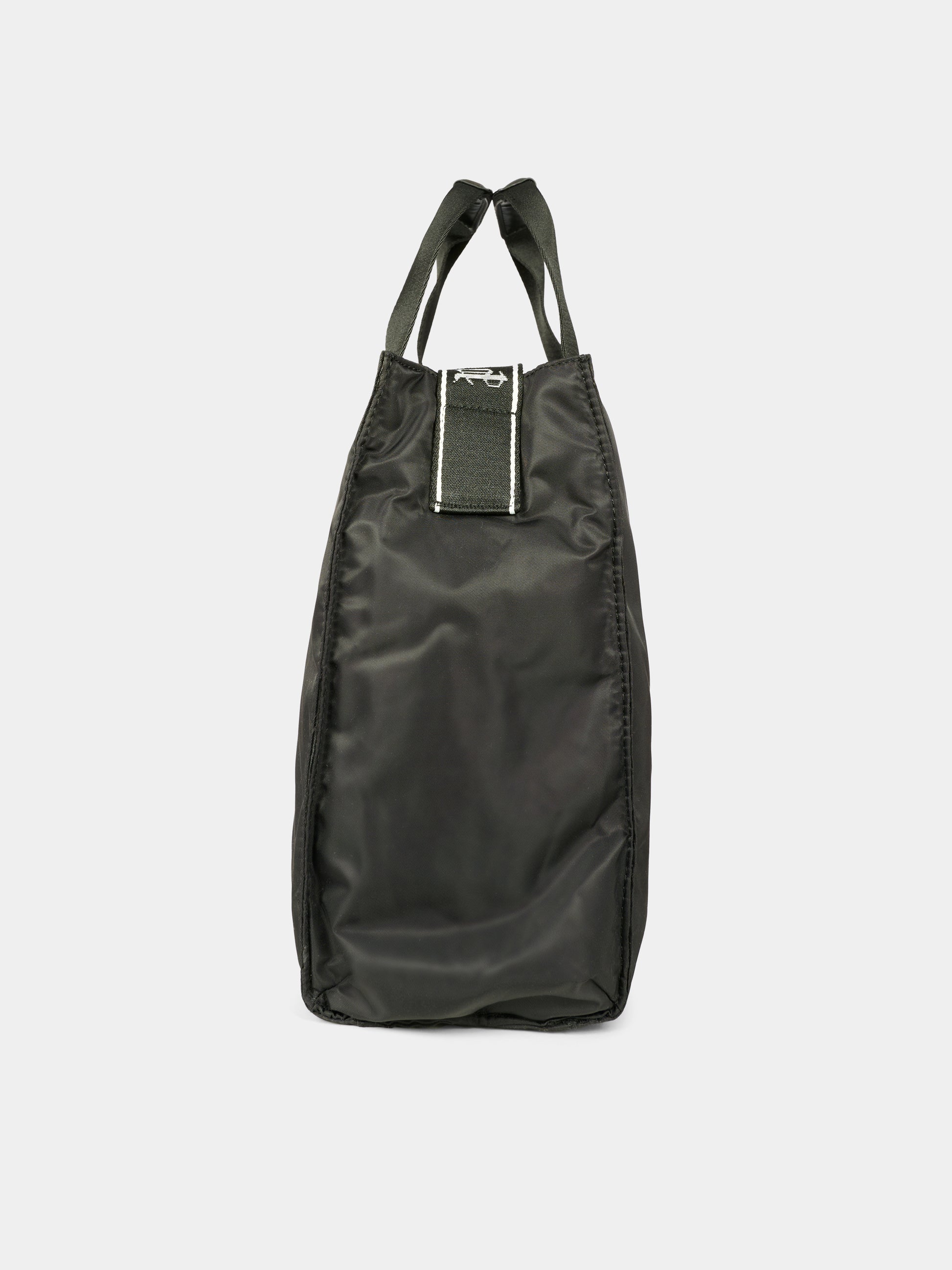 Borsa mamma nera per neonati con logo,Palm Angels,PBXE001C99FAB0011003