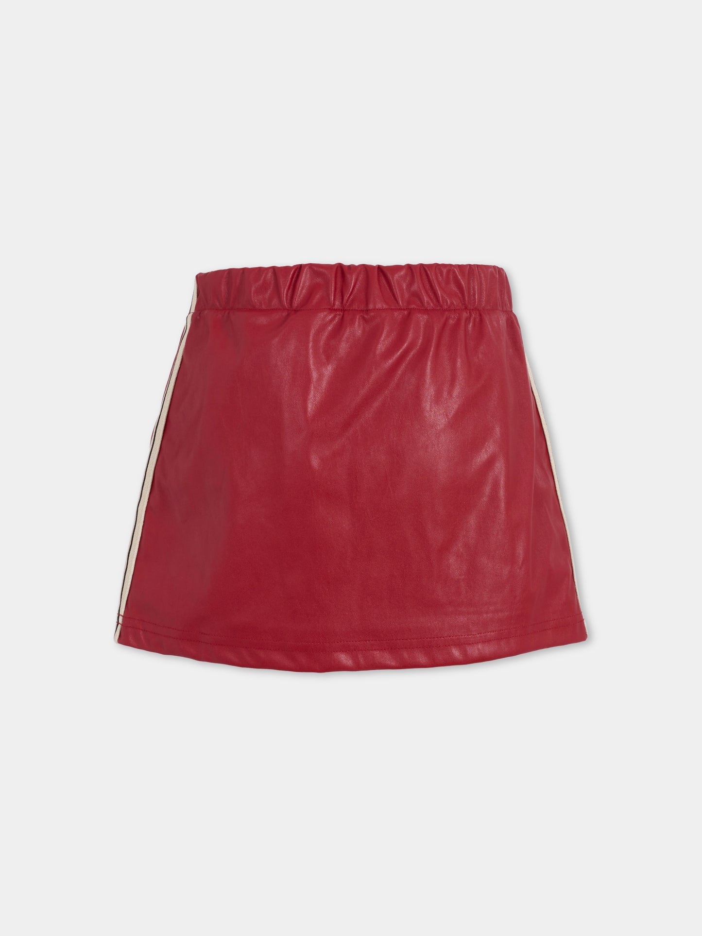 Gonna bordeaux per bambina con logo,Palm Angels,PGCU008F25FAB0012710