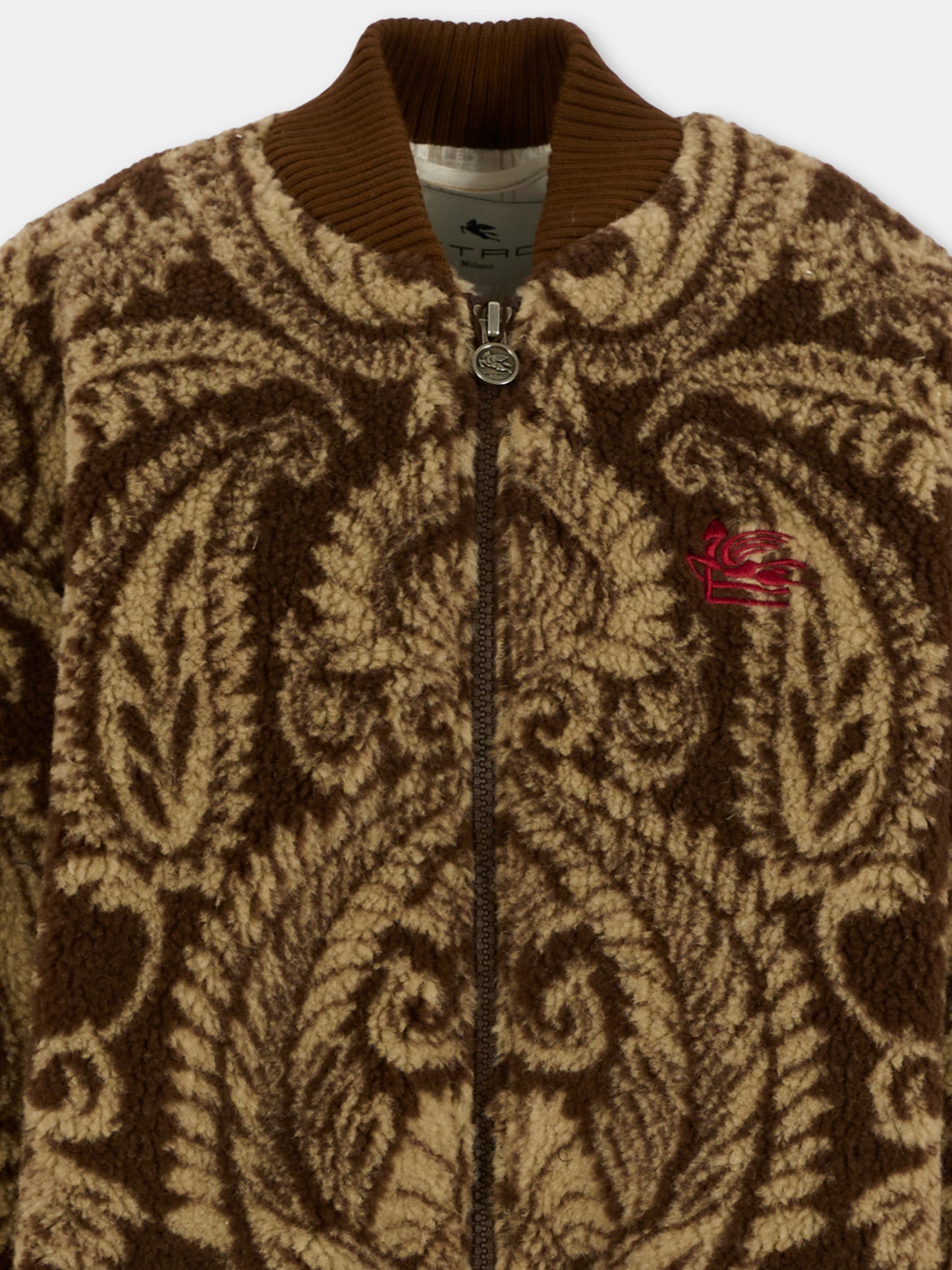 Bomber marrone per bambini con Pegaso,Etro,GX2P57 U0219 322BG