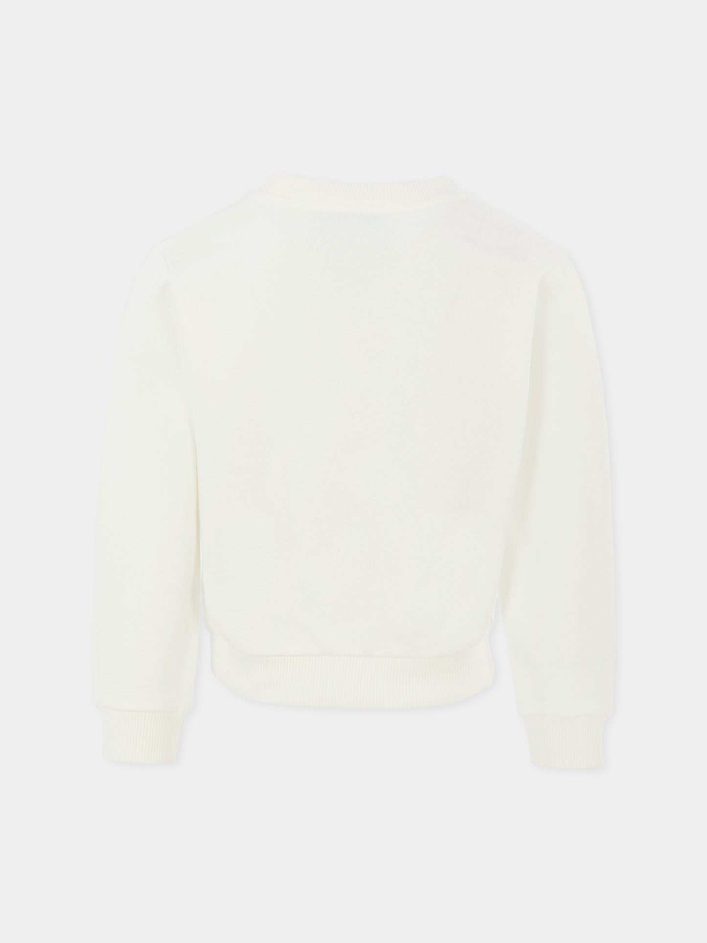 Felpa avorio per bambina con Pegaso e stampa florele,Etro,GX4A00 Z3183 101CE