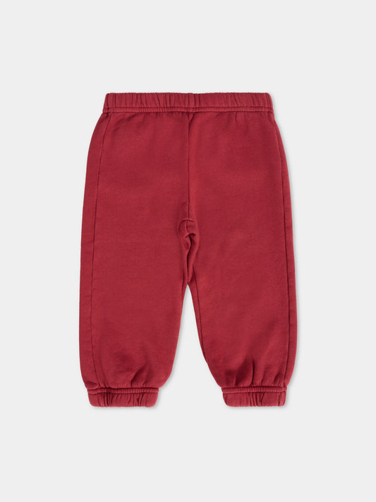 Pantaloni bordeaux per neonati con logo,Etro,GX6560 Z3333 416