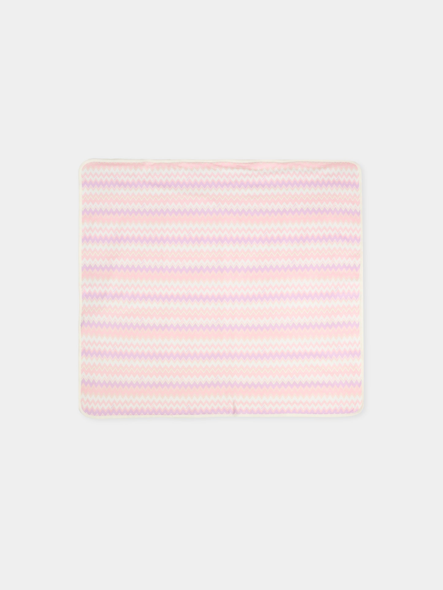 Coperta rosa per neonata con motivo chevron,Missoni,MX0050-J0518 100RS