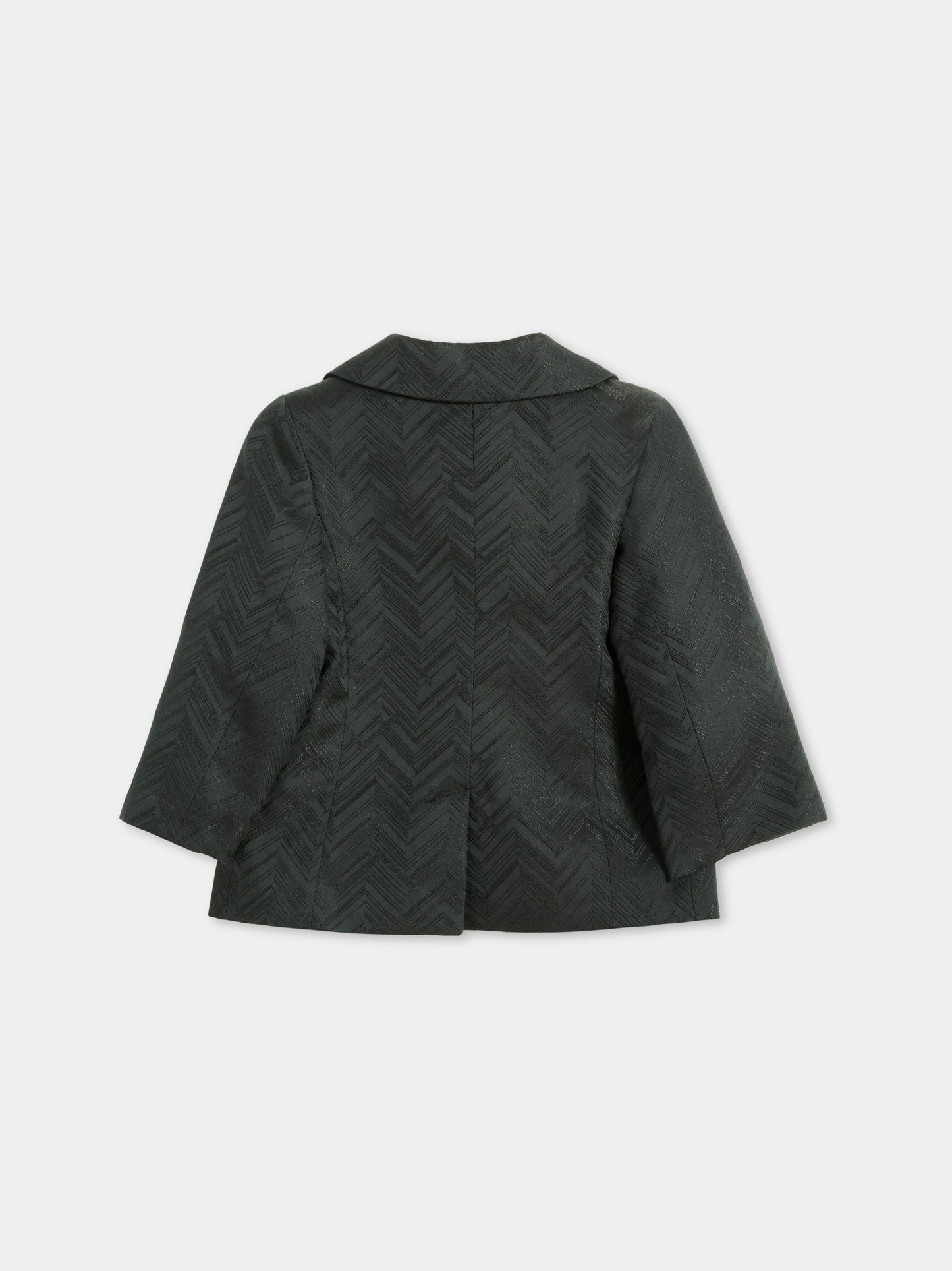 Giacca nera per neonato con motivo chevron,Missoni,MX2504-G0187 930