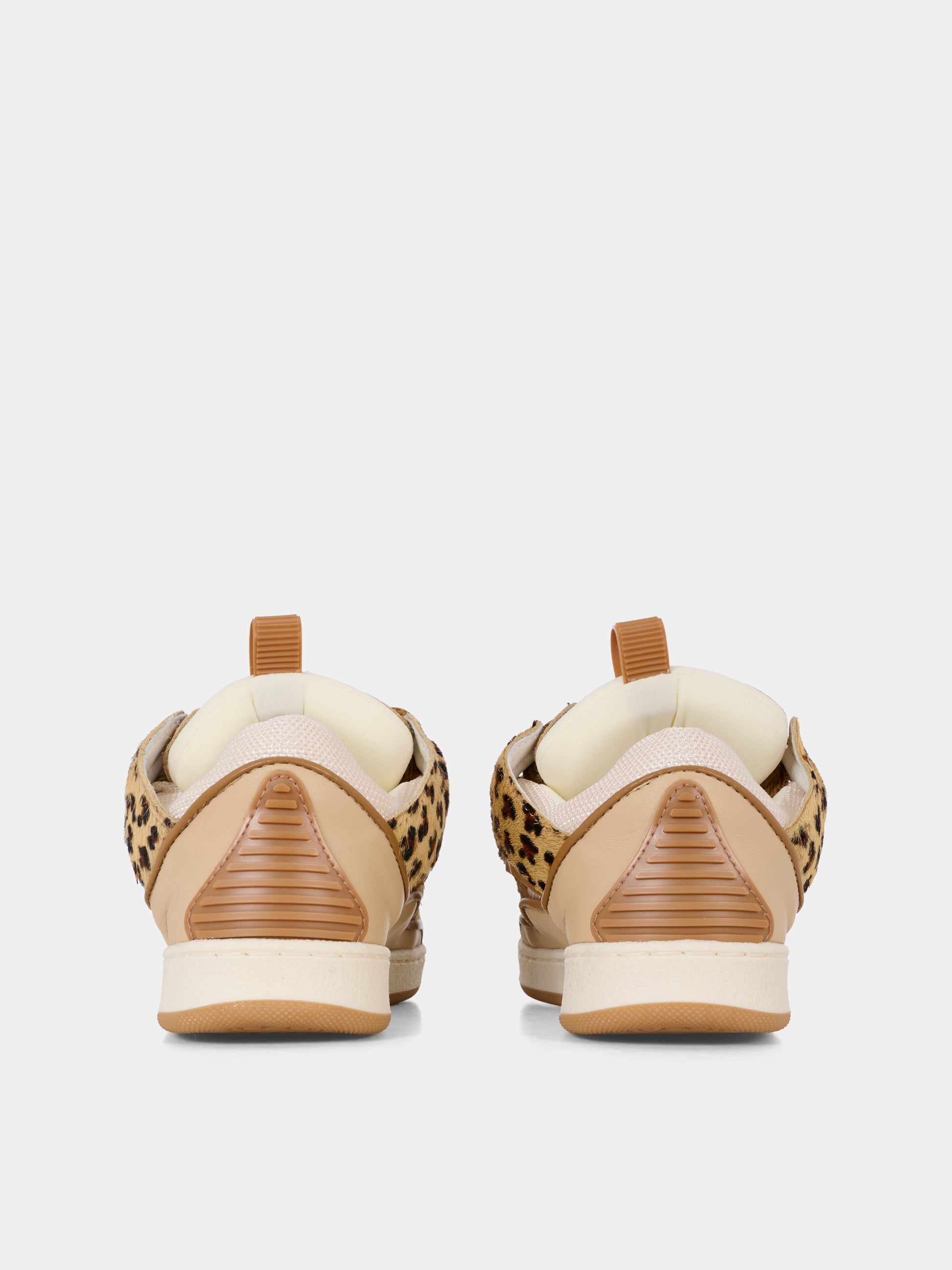 Sneakers beige per bambina con motivo leopardato,Lanvin Petite,N30276 P51