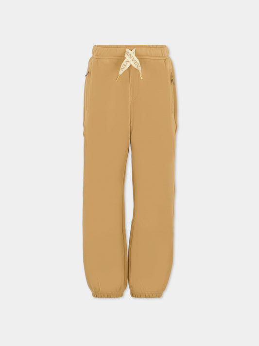 Pantaloni beige per bambino con logo,Lanvin Petite,N30299 276