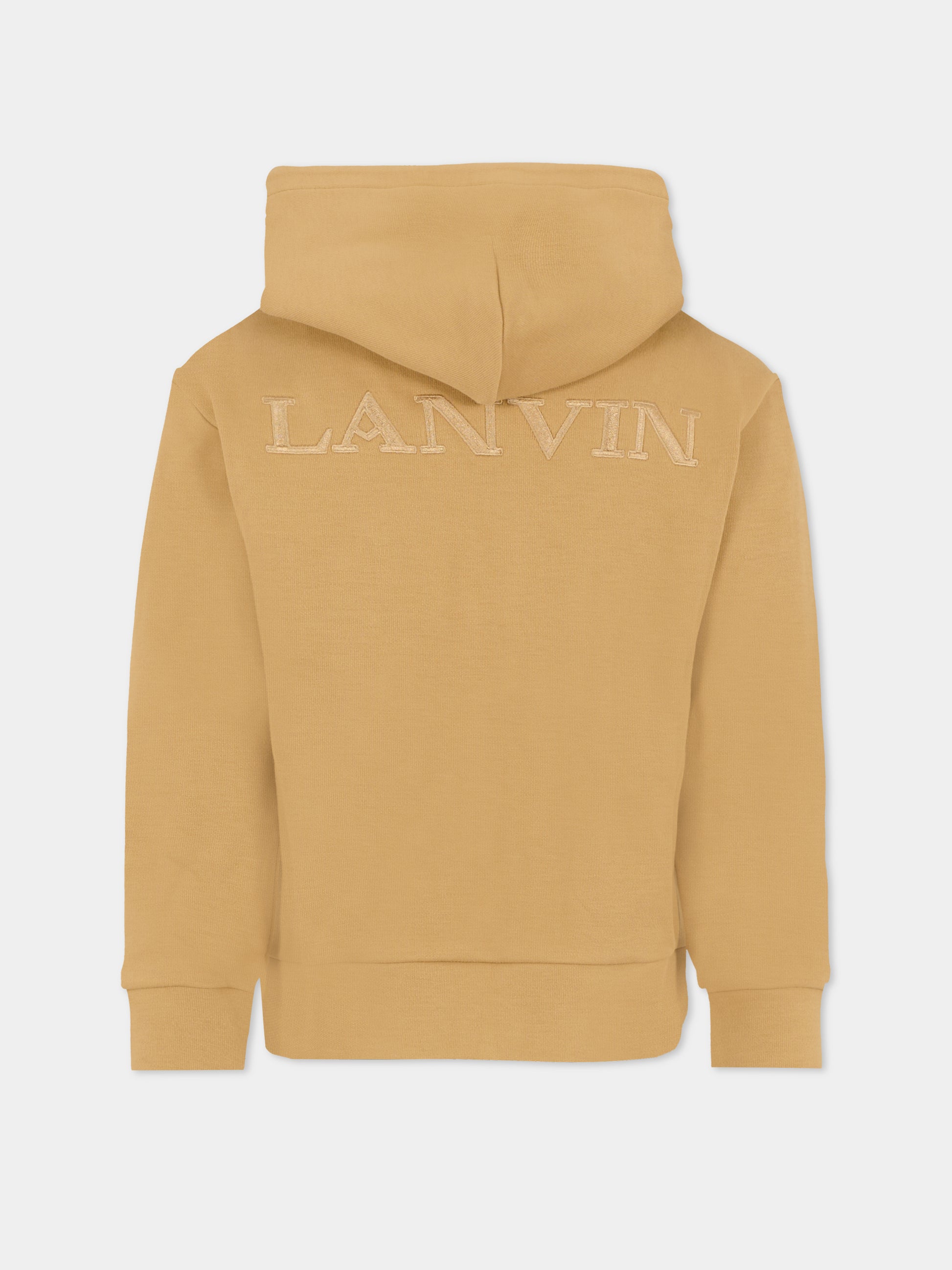 Felpa beige per bambino con logo,Lanvin Petite,N30300 276