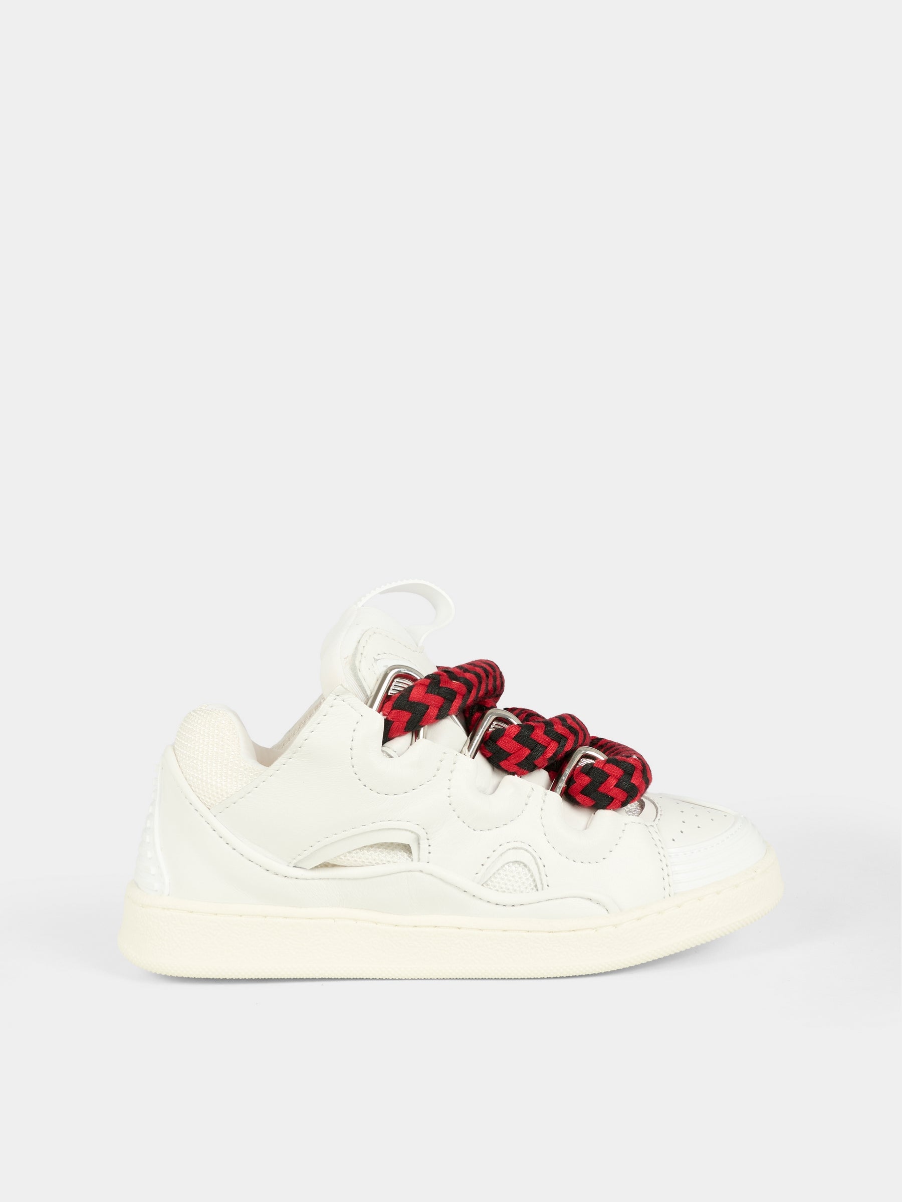 Sneakers bianche per bambino con logo,Lanvin Petite,N30306 N89