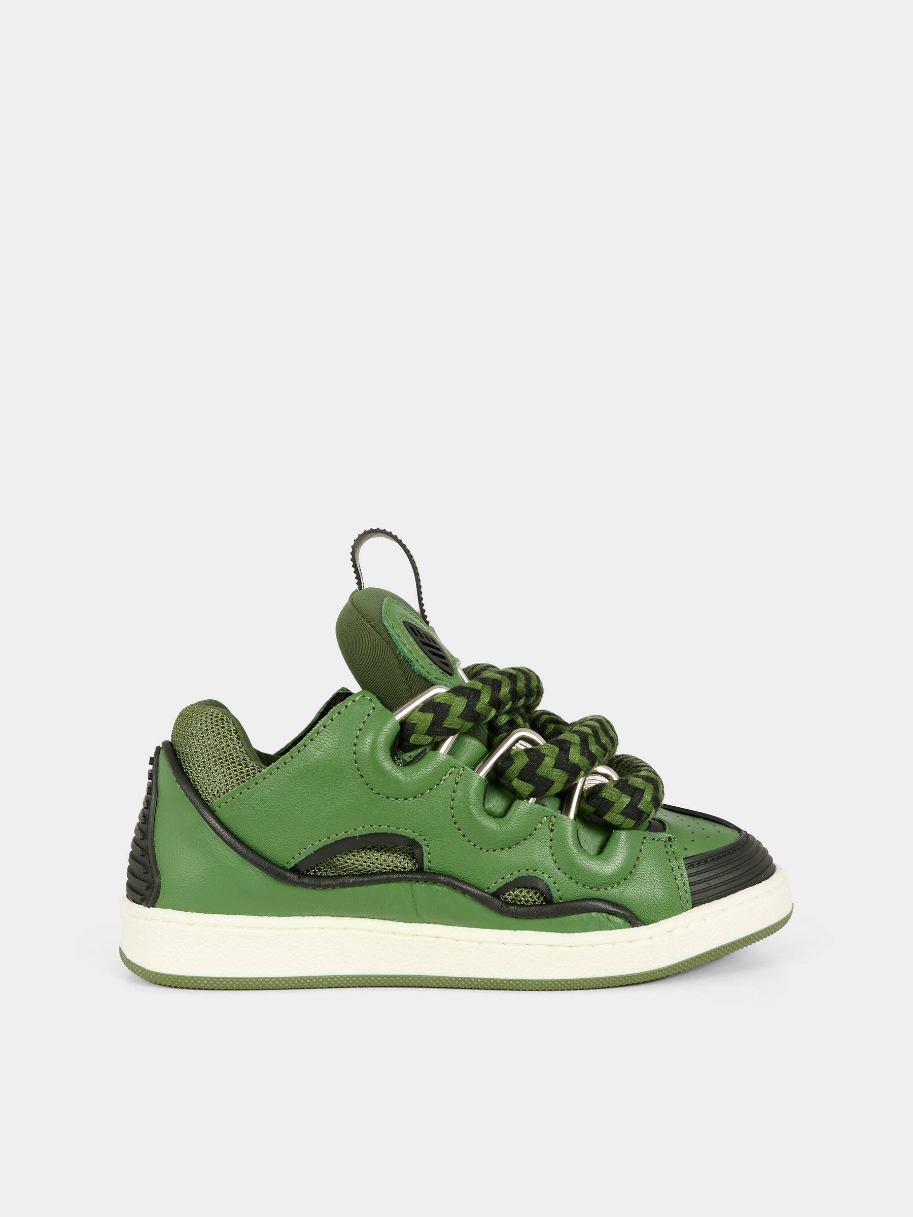 Sneakers verdi per bambino con logo,Lanvin Petite,N30308 665