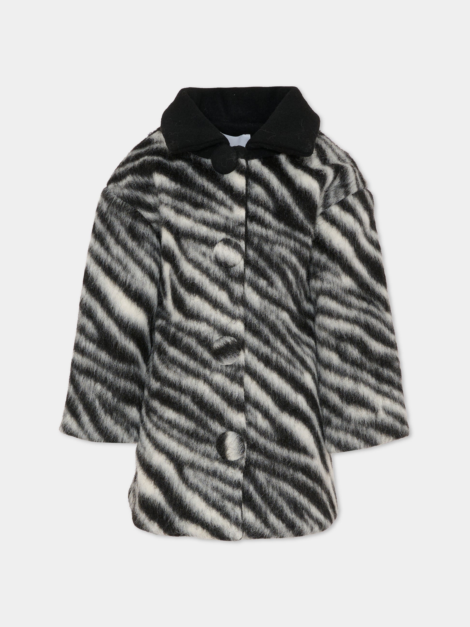 Cappotto nero per bambina con logo,Marc Jacobs,W60566 09B