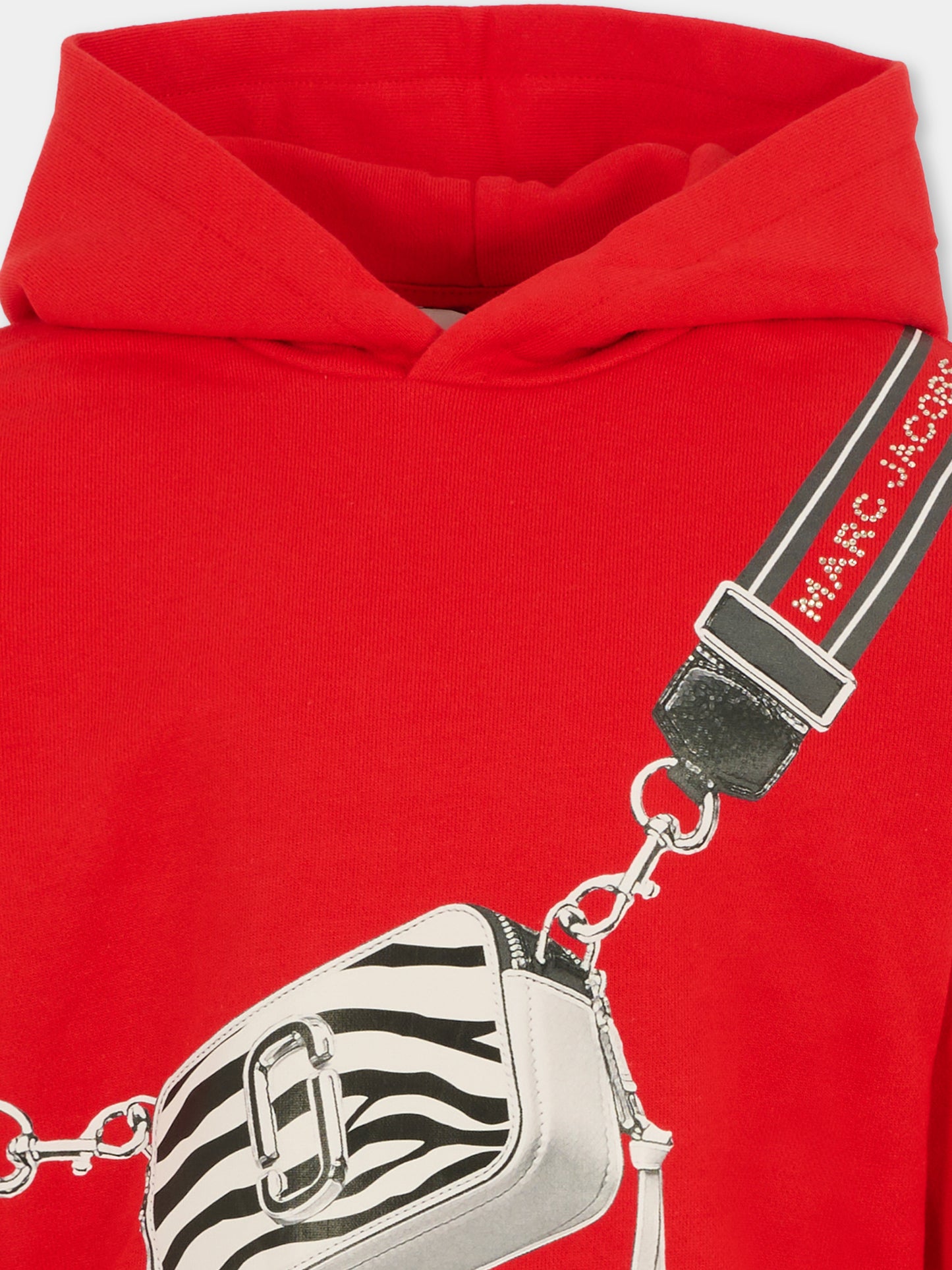 Felpa rossa per bambina con stampa borsa,Marc Jacobs,W60568 97E