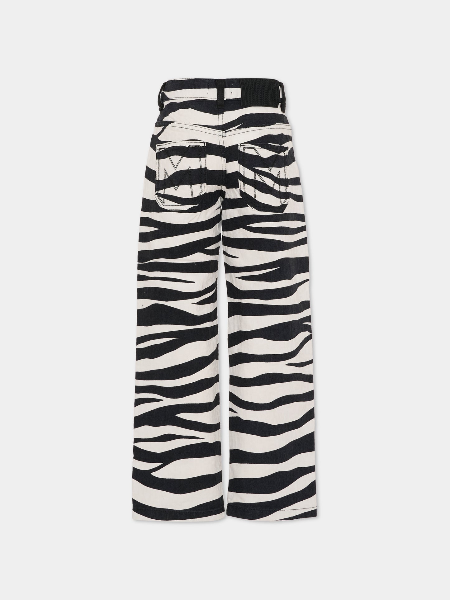 Pantaloni neri per bambina con stampa zebrata,Marc Jacobs,W60591 09B