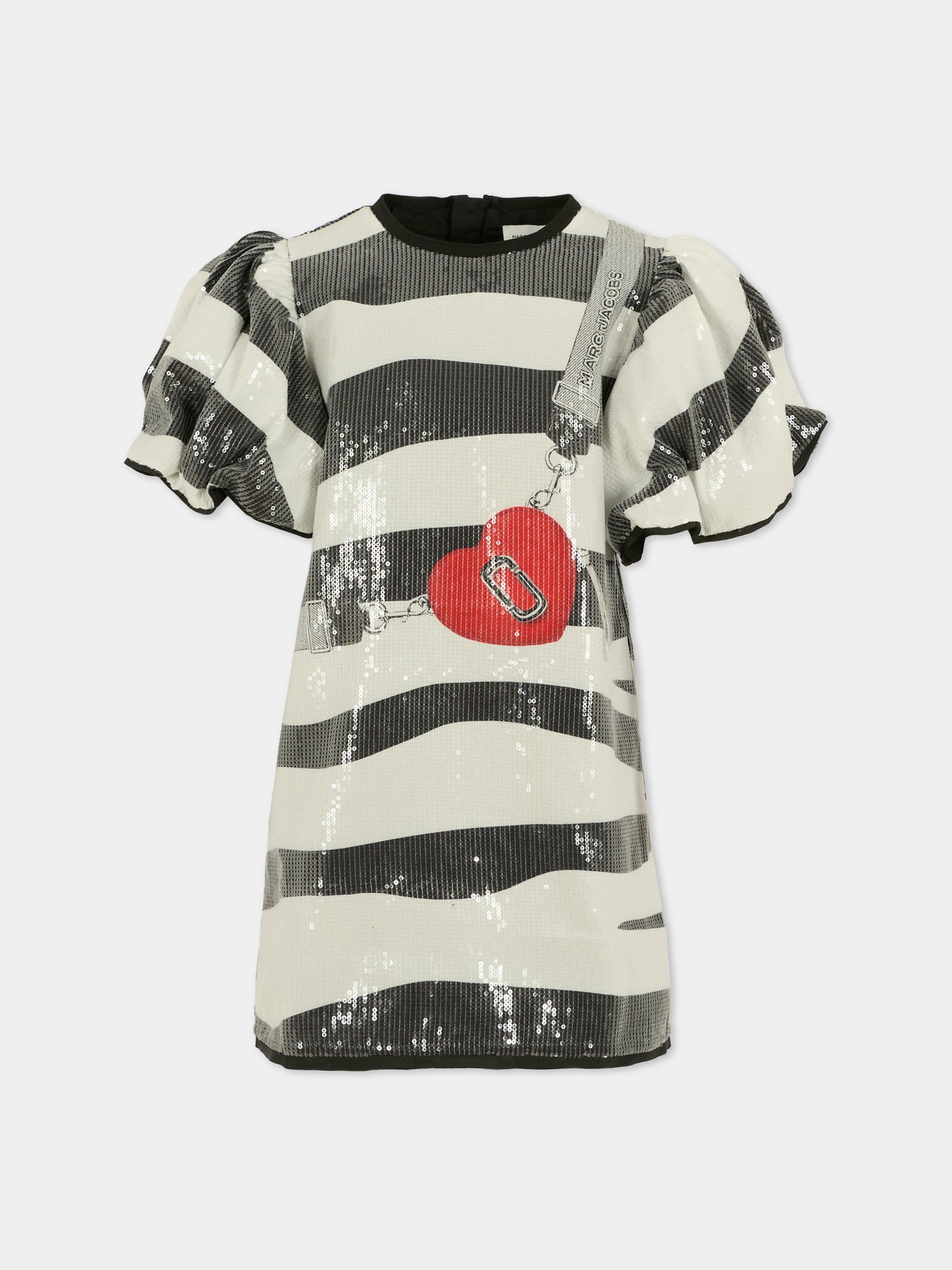 Vestito nero per bambina con cuore,Marc Jacobs,W60601 09B