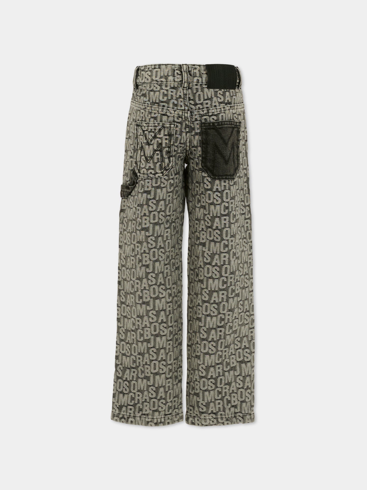 Jeans grigi per bambino con logo all over,Marc Jacobs,W60648 09B