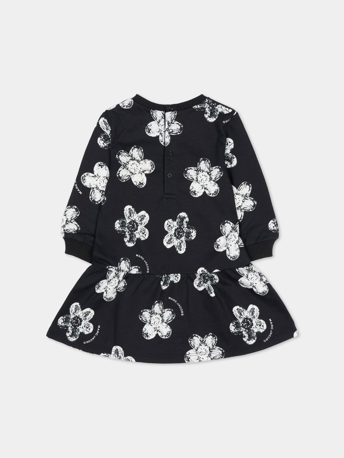 Vestito nero per neonata con fiori,Marc Jacobs,W60665 09B