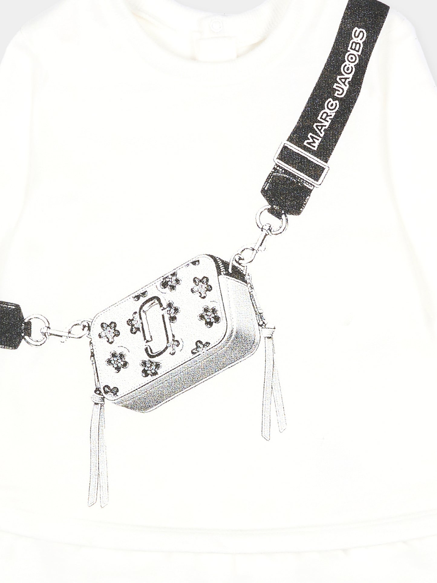 Vestito avorio per neonata con stampa borsa,Marc Jacobs,W60667 126