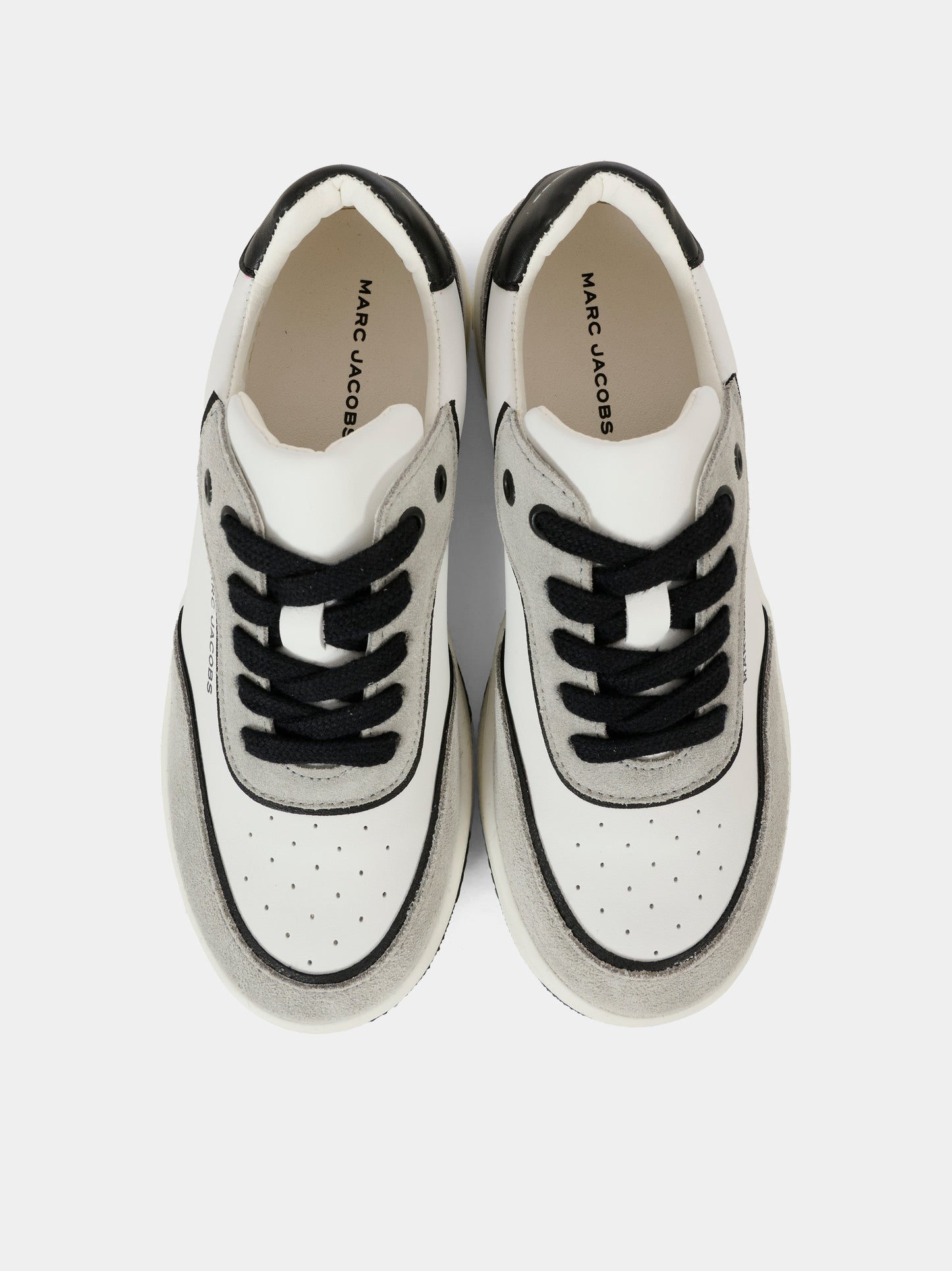 Sneakers beige per bambino con logo,Marc Jacobs,W60672 10P