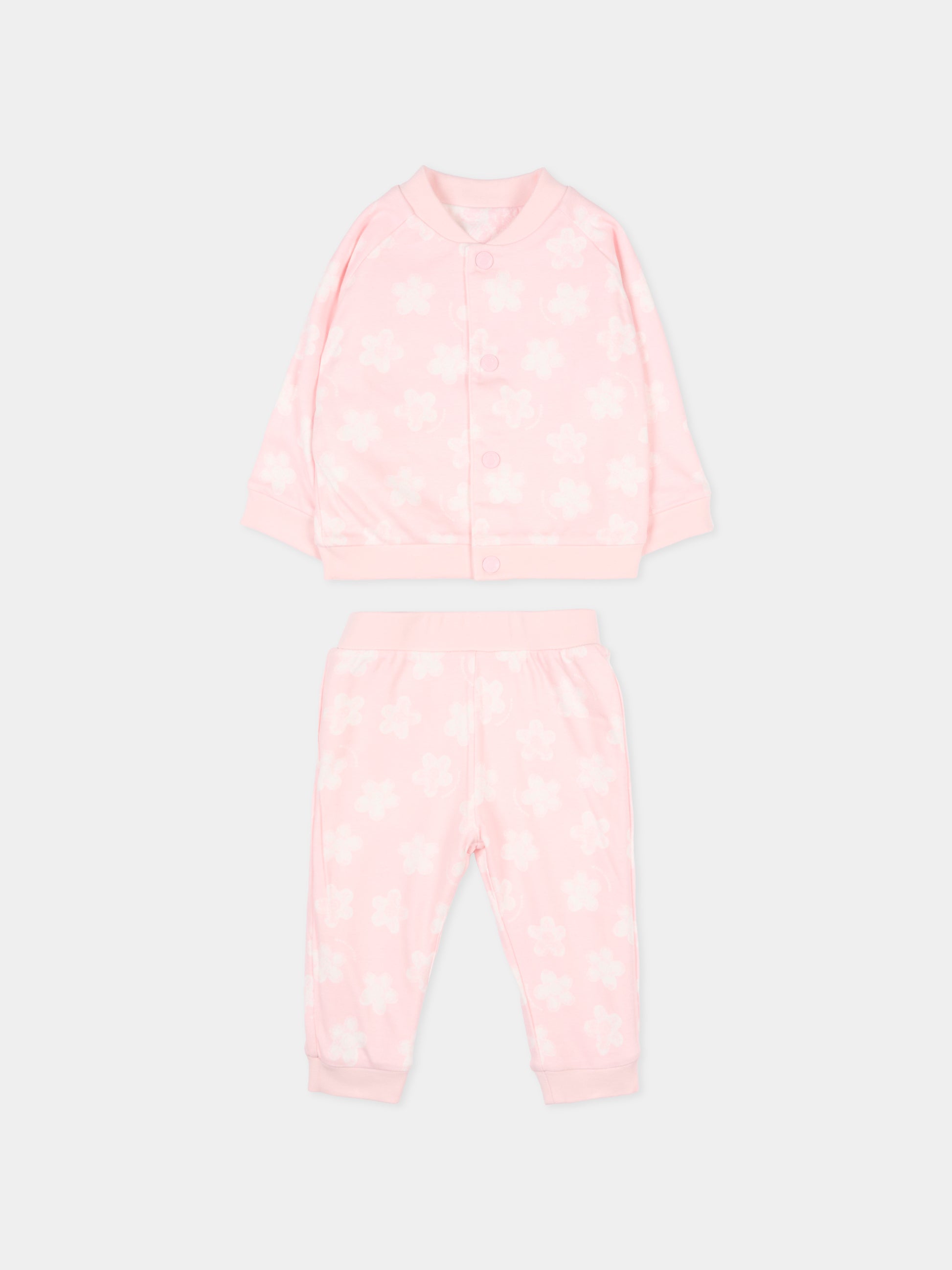 Completo reversibile rosa per neonata con fiori,Marc Jacobs,W60693 475