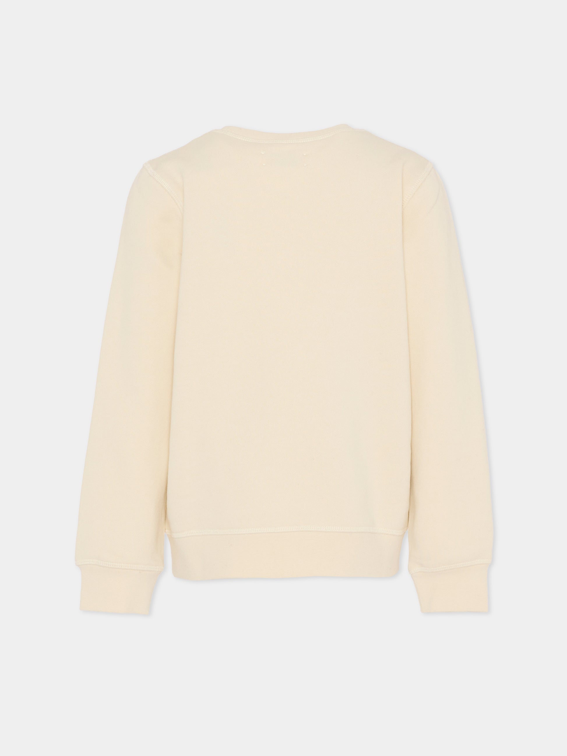 Felpa beige per bambini con logo,Zadig & Voltaire Kids,X60465 21K