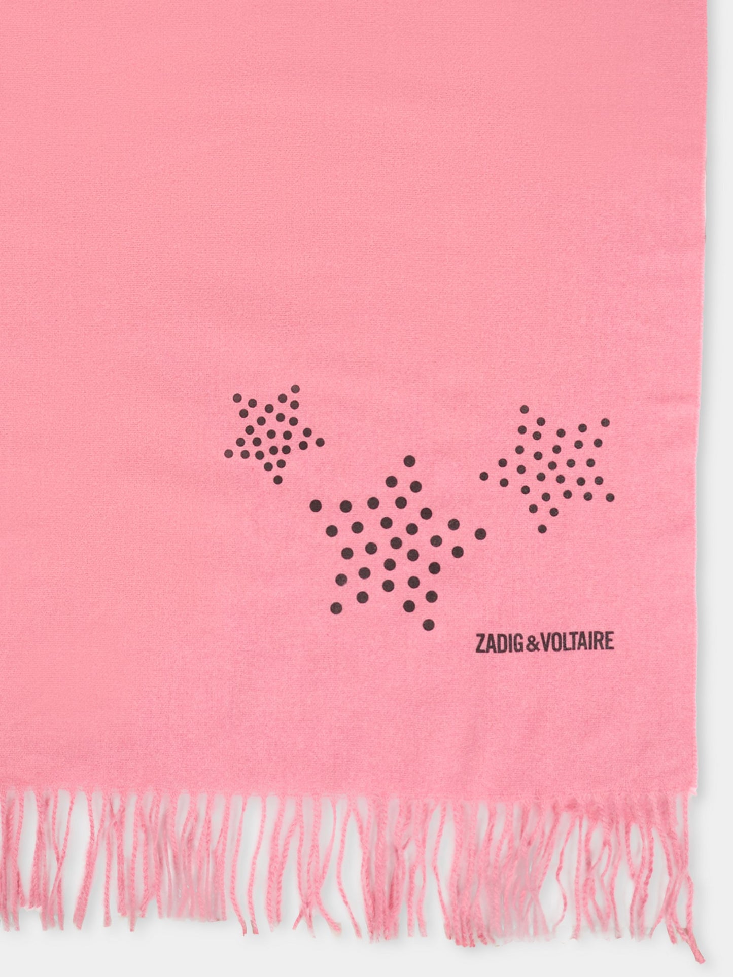 Sciarpa rosa per bambina con stelle,Zadig & Voltaire Kids,X60503 47Z